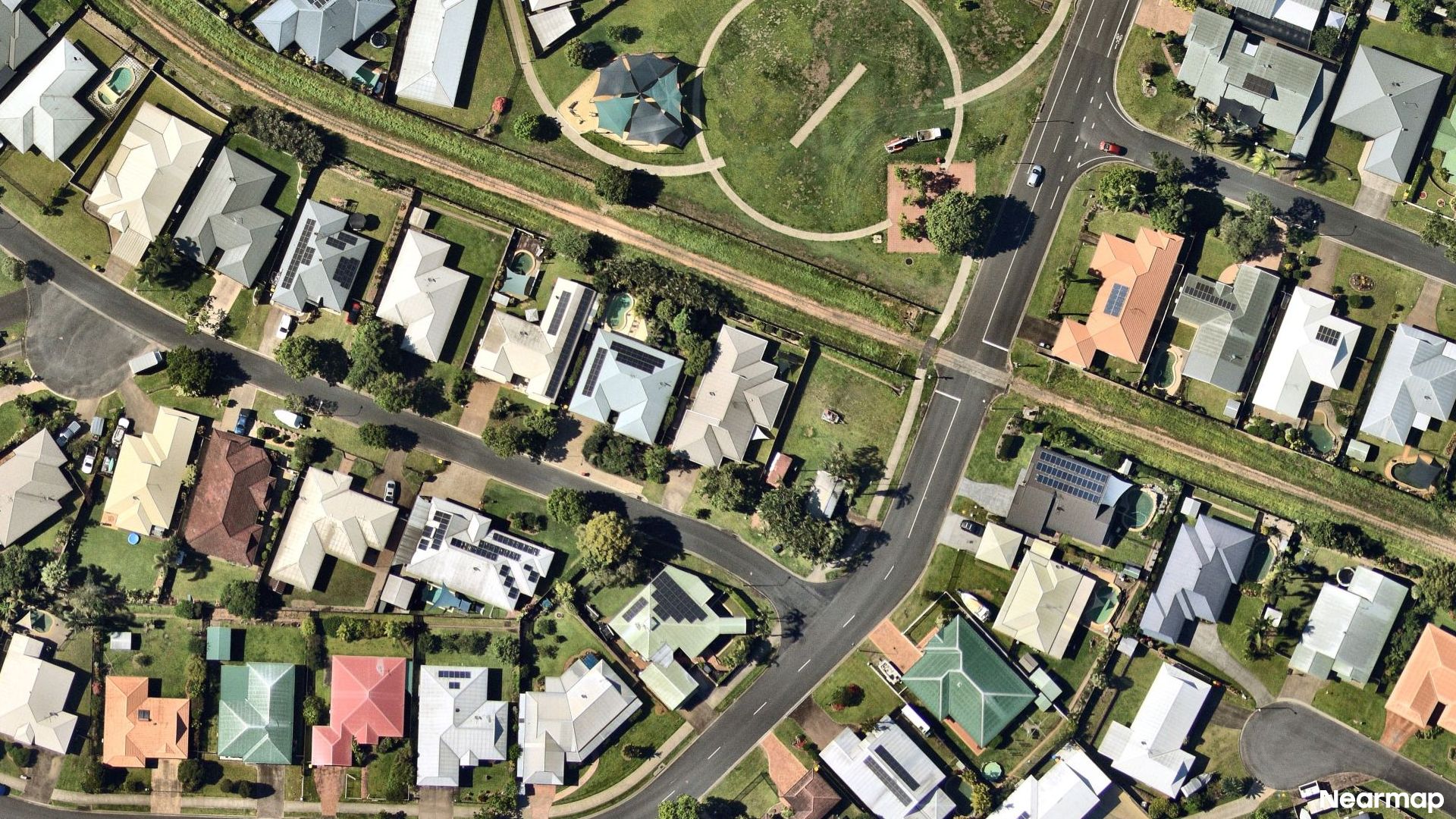 Vertical aerial view