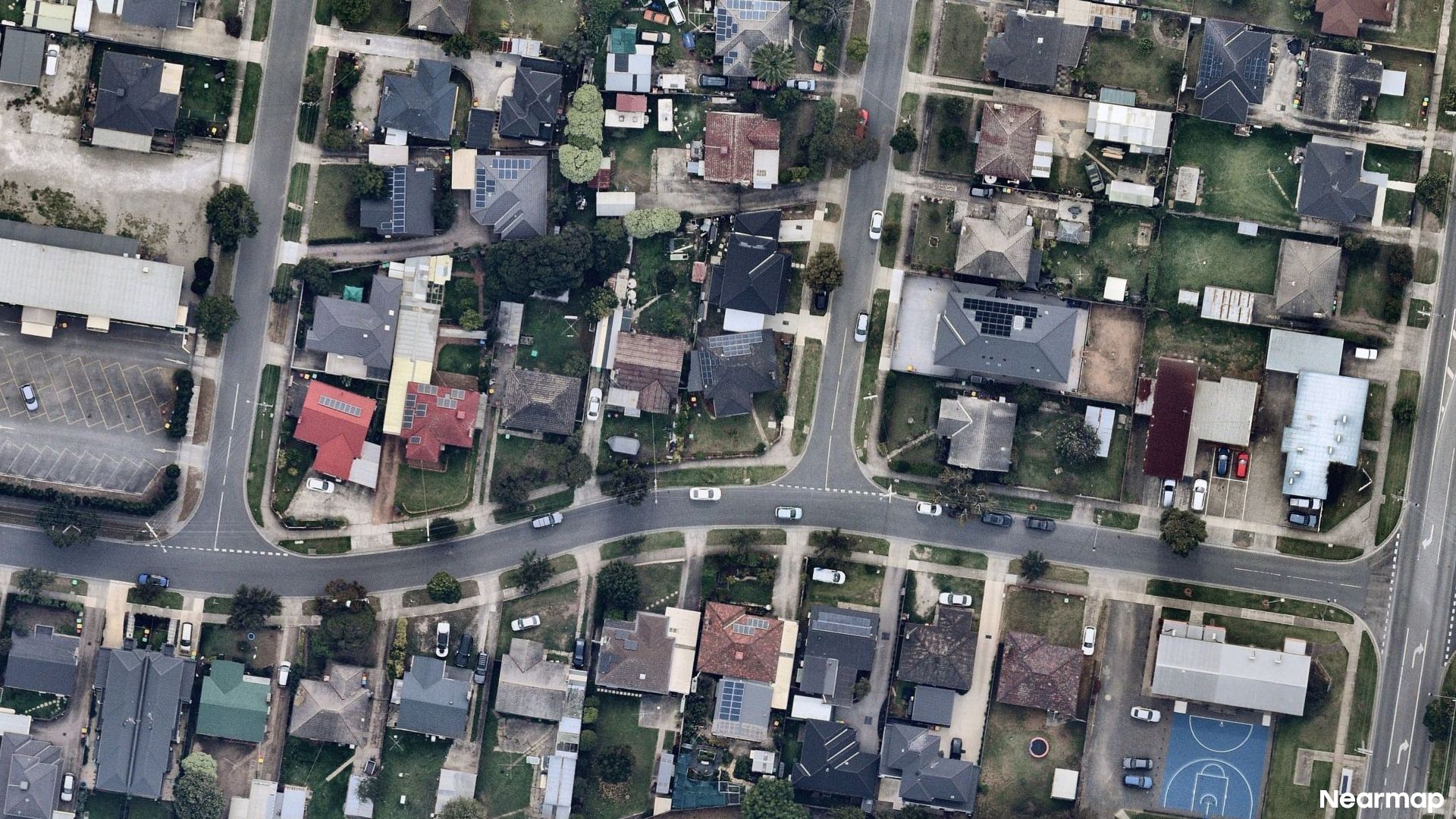 Vertical aerial view
