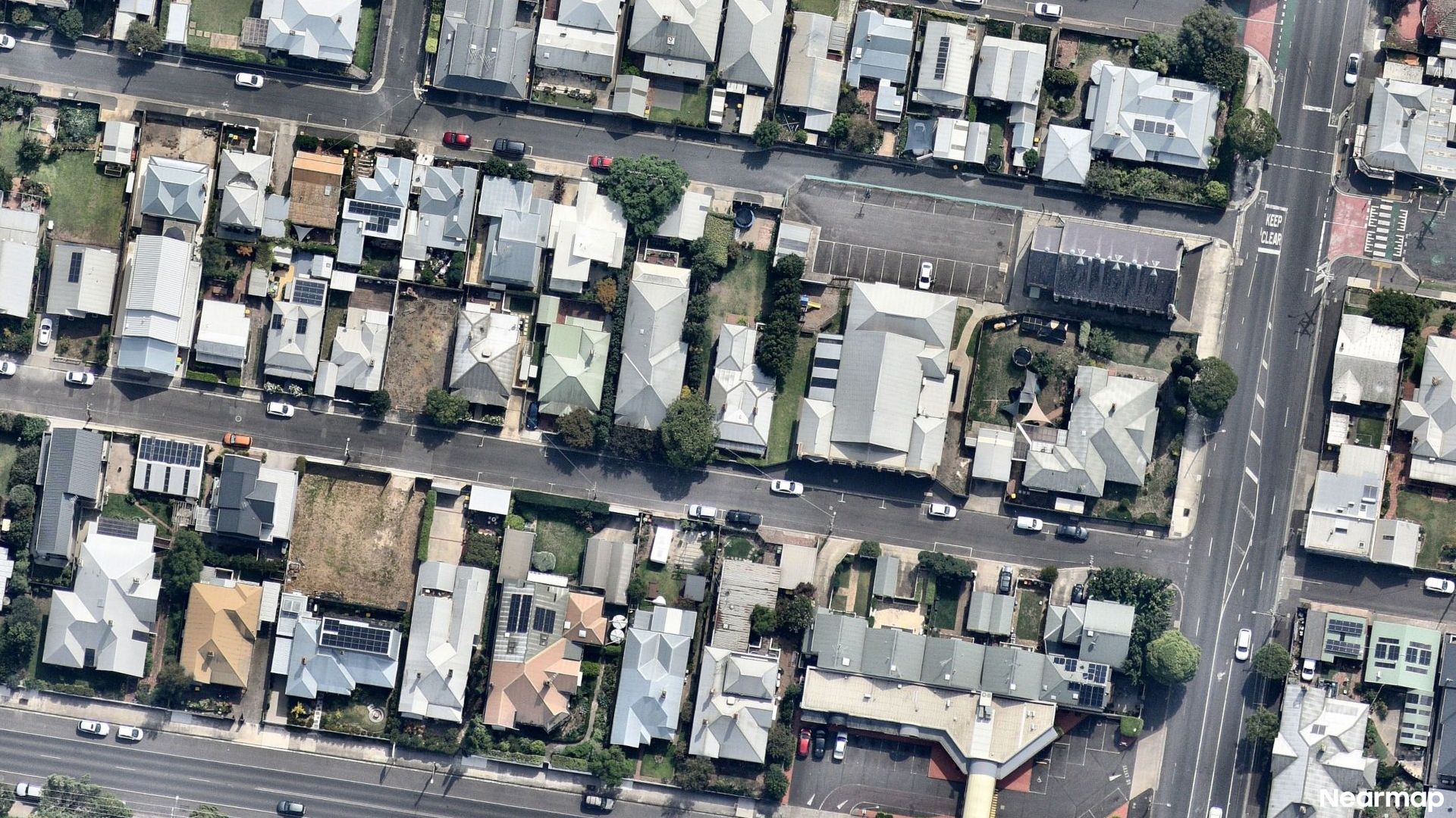 Vertical aerial view
