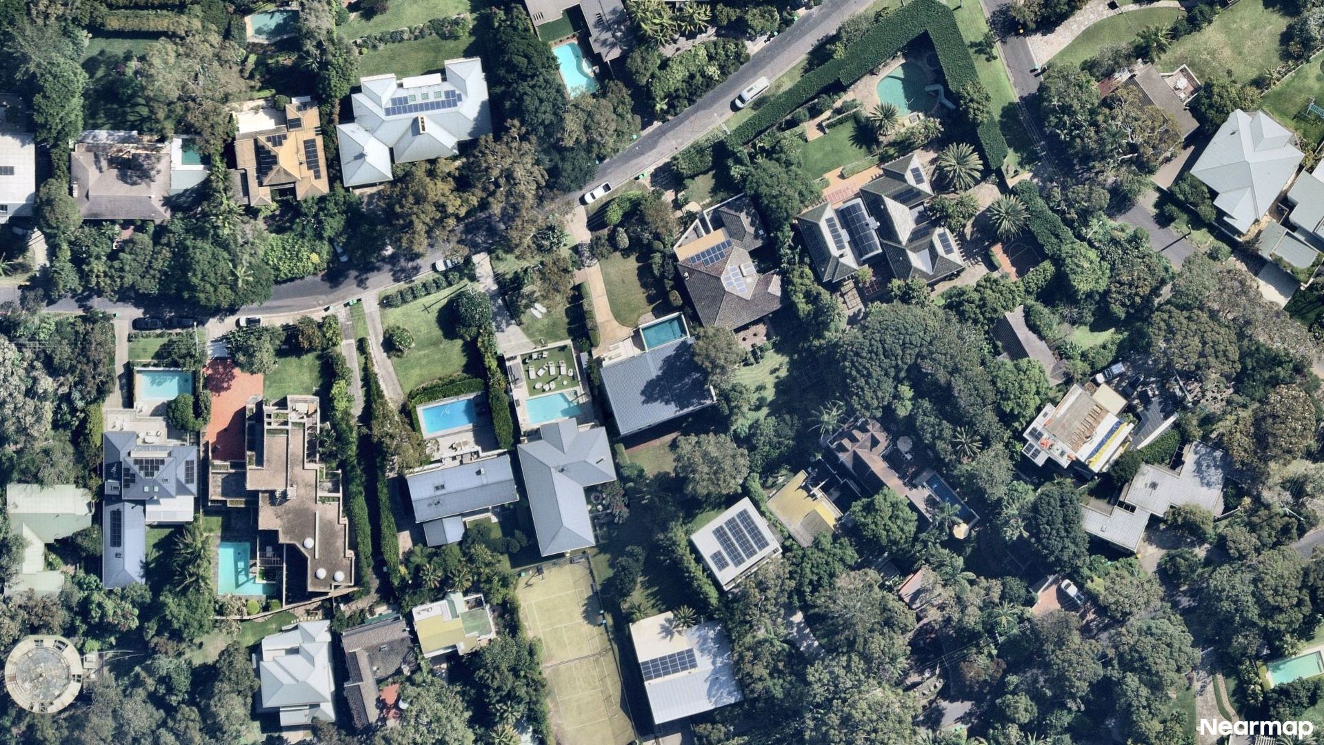 Vertical aerial view
