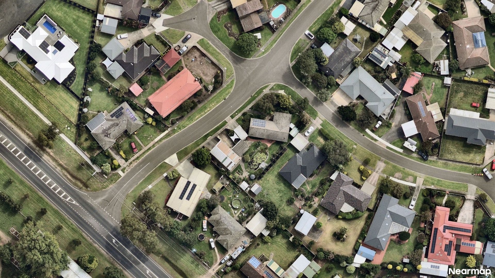 Vertical aerial view