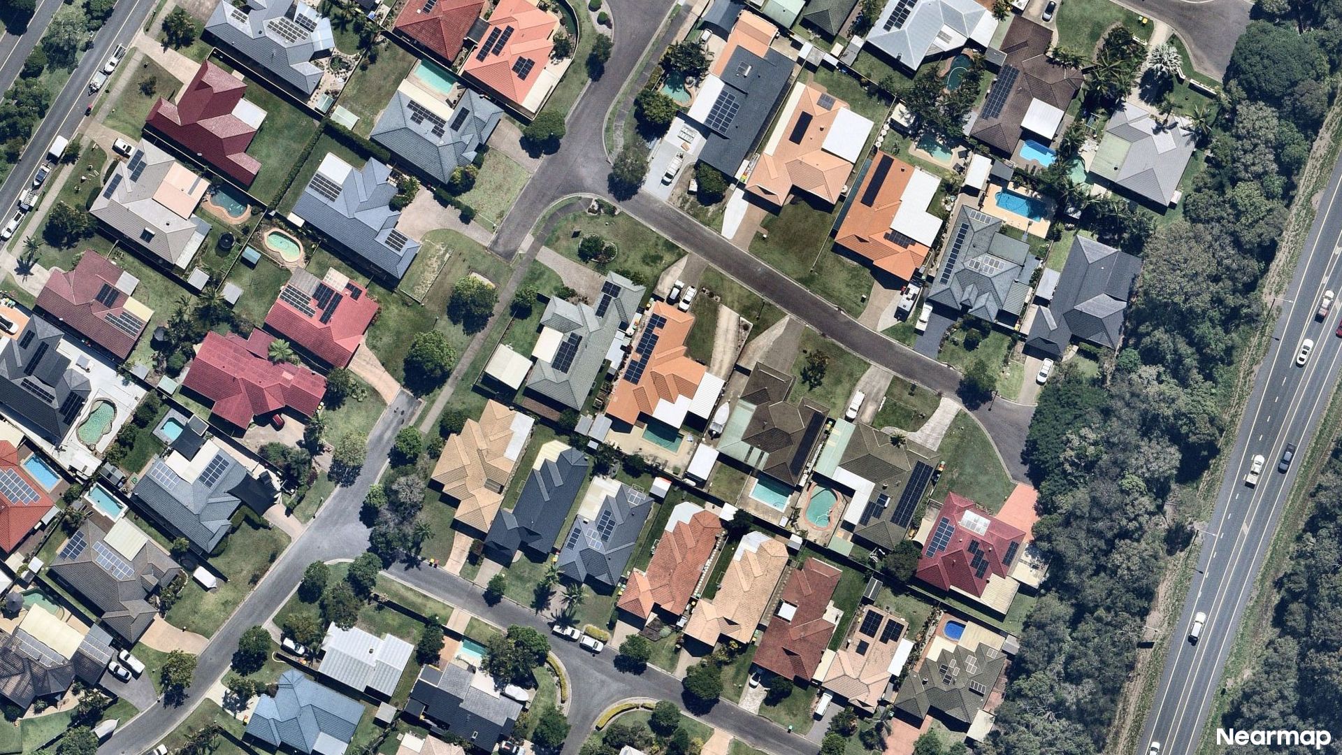 Vertical aerial view