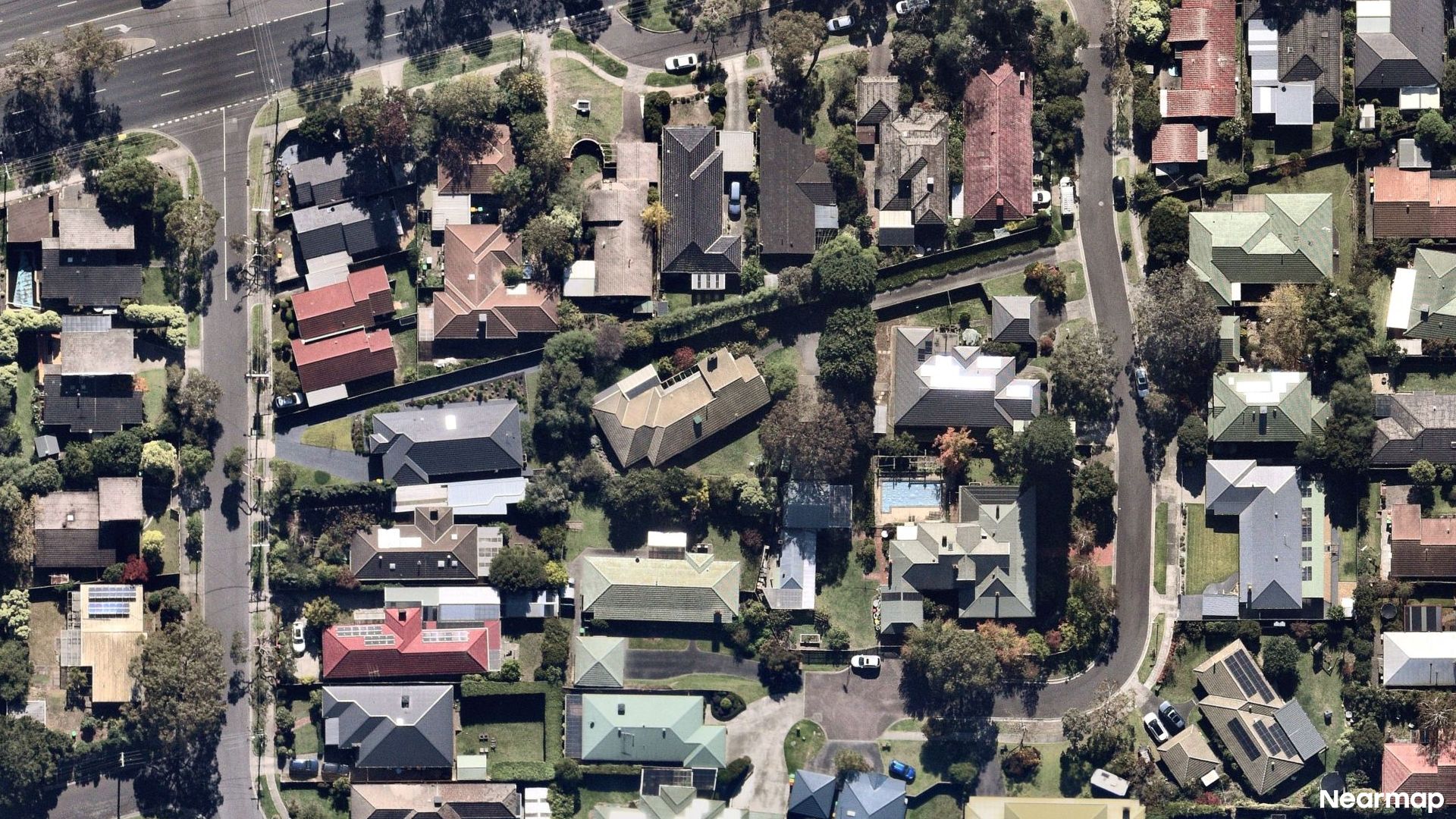 Vertical aerial view
