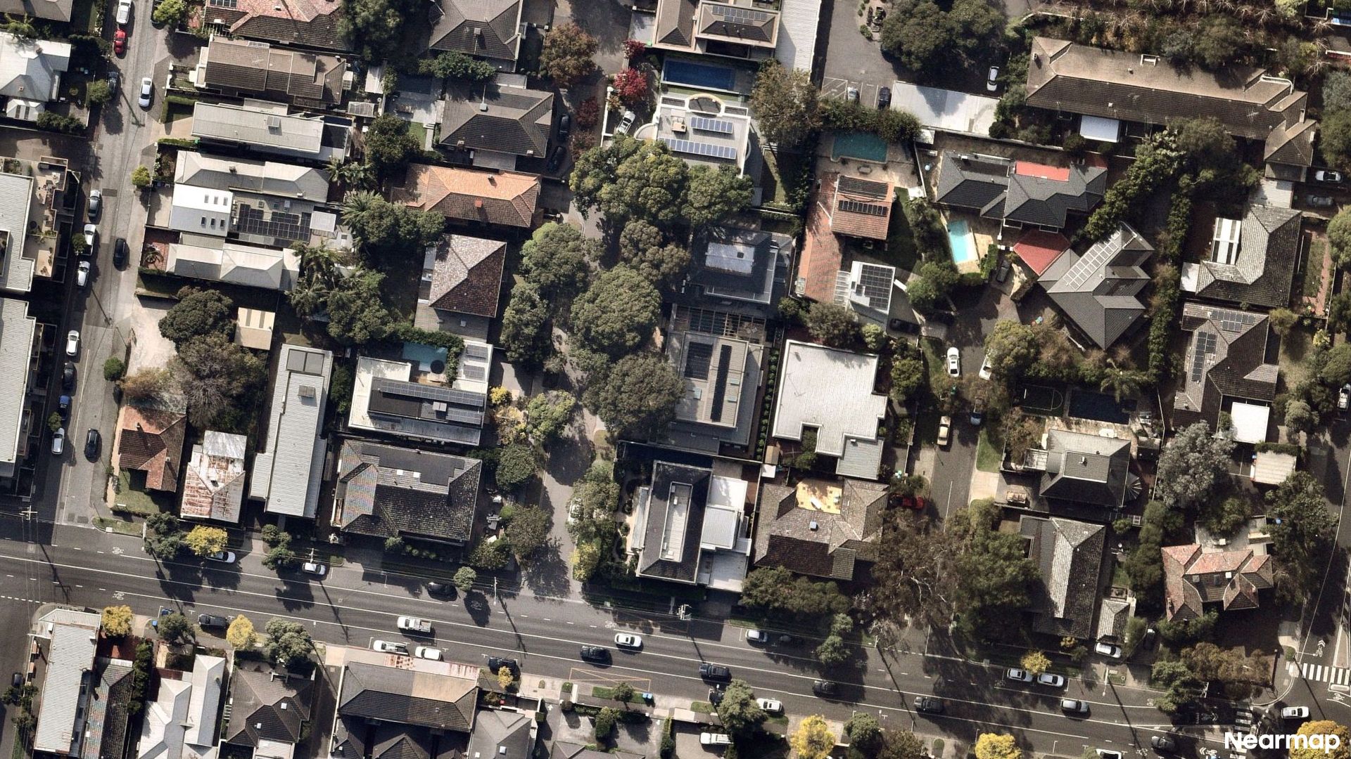 Vertical aerial view
