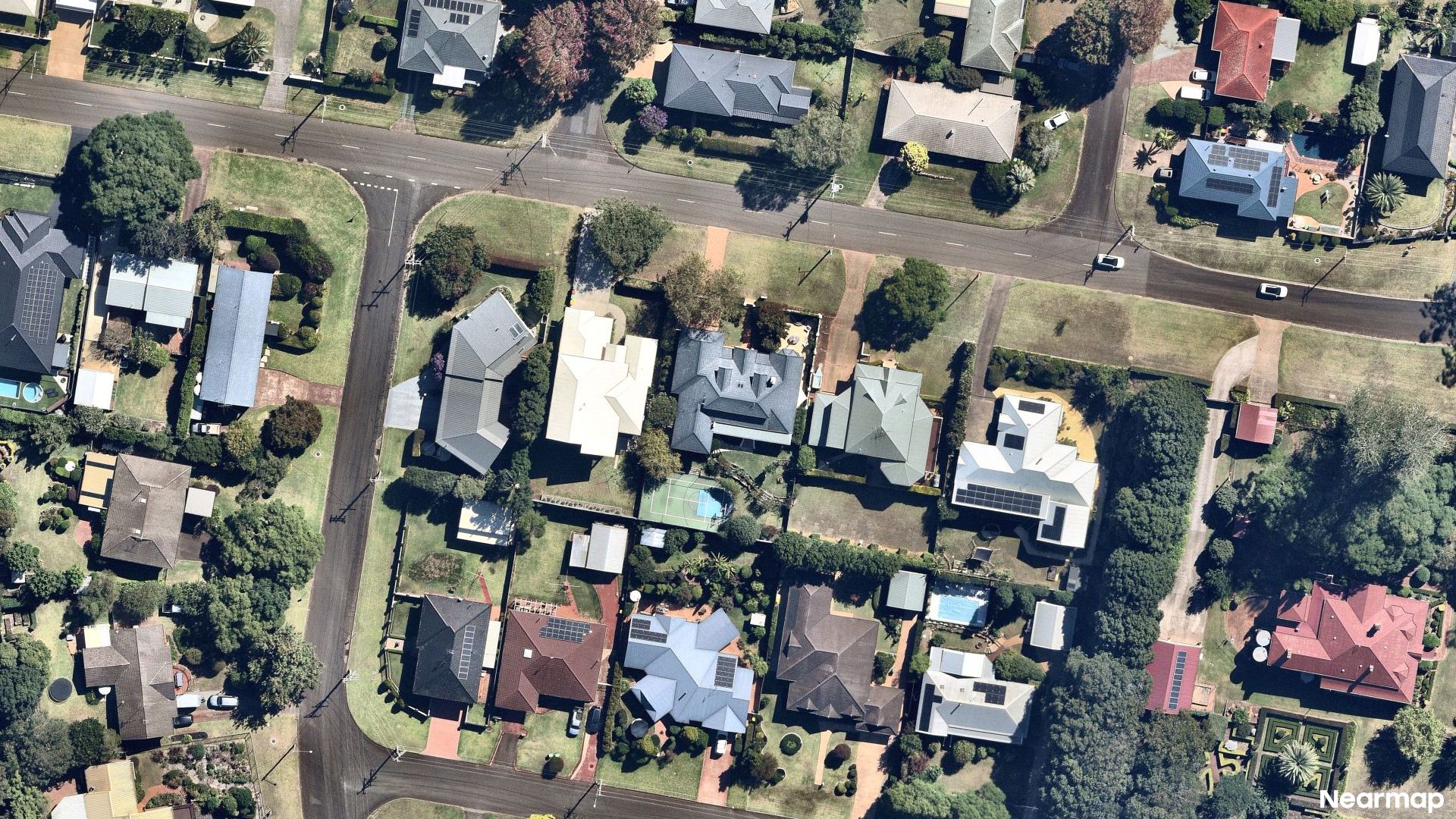 Vertical aerial view