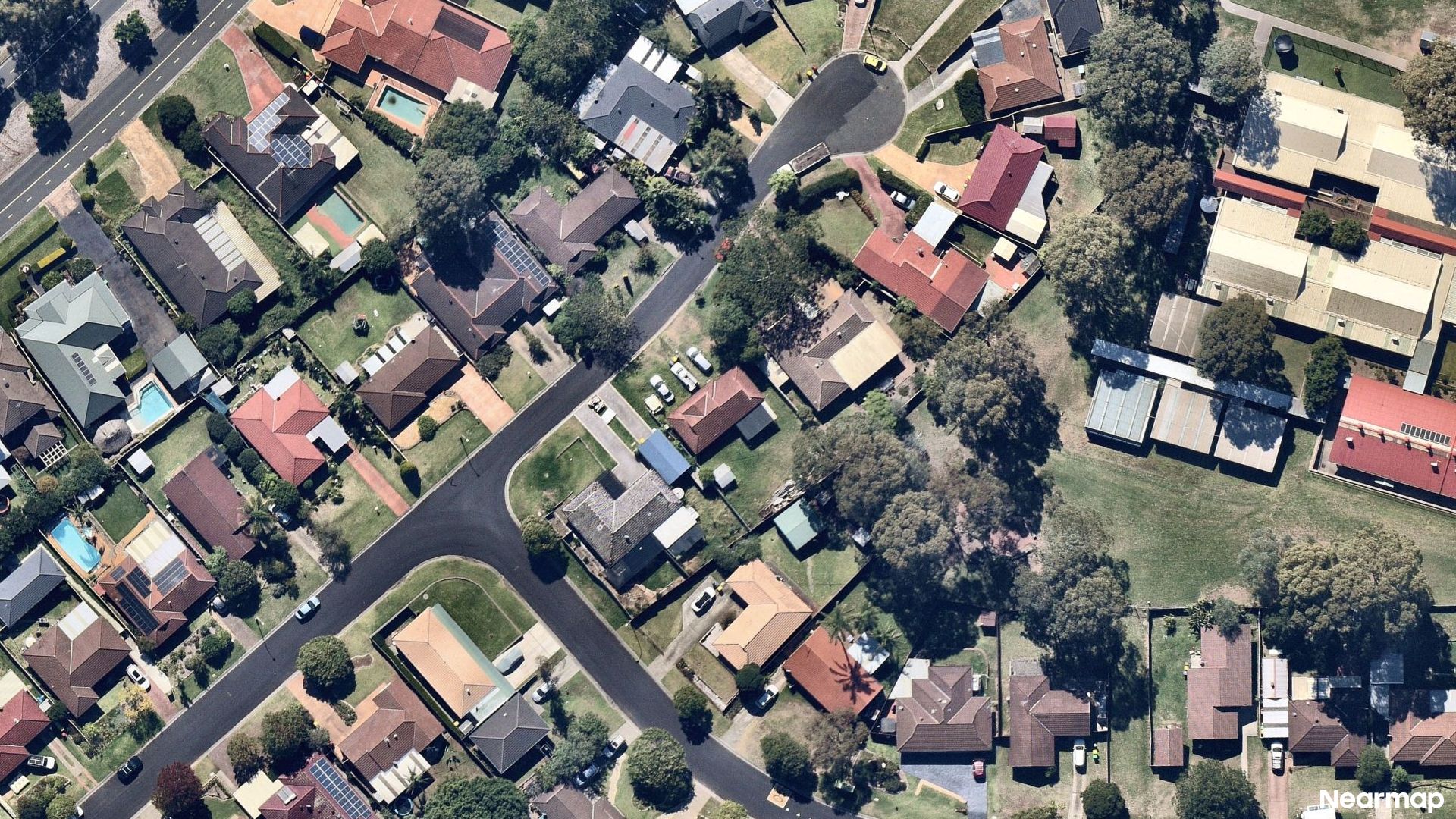 Vertical aerial view