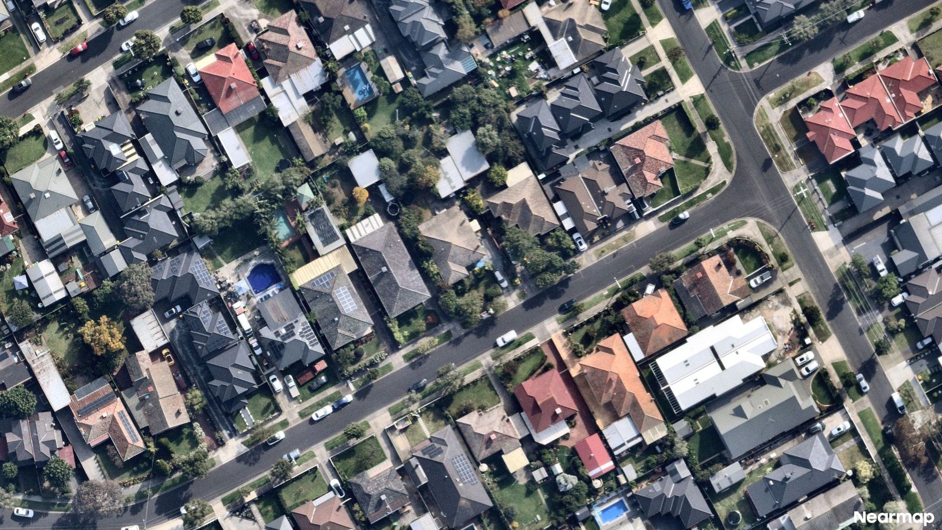 Vertical aerial view