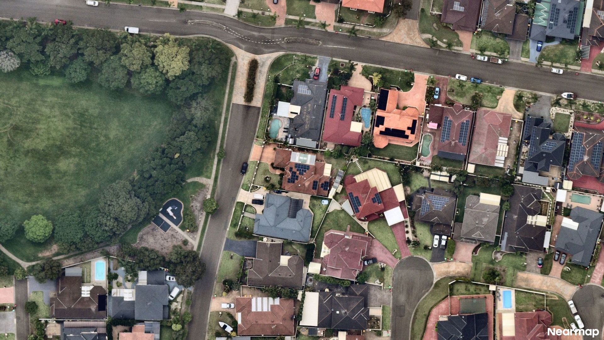 Vertical aerial view