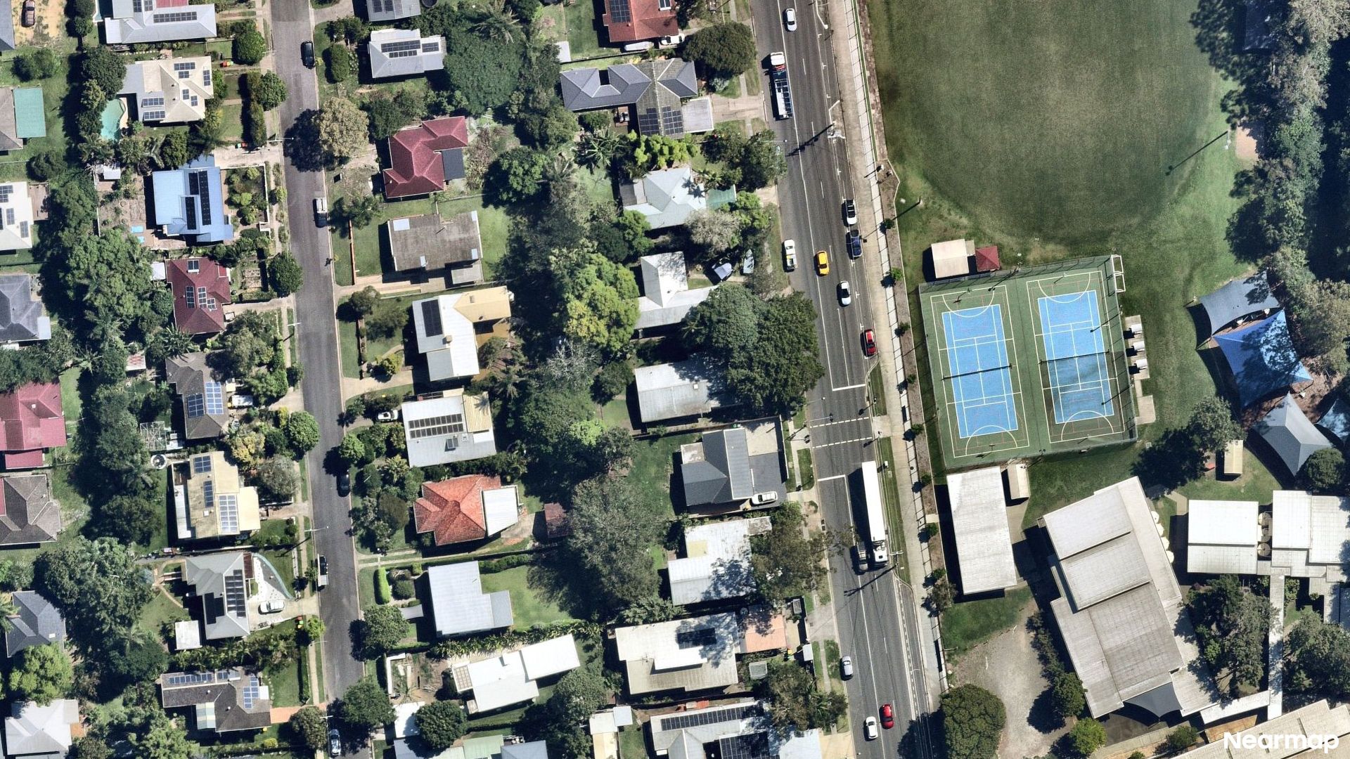 Vertical aerial view