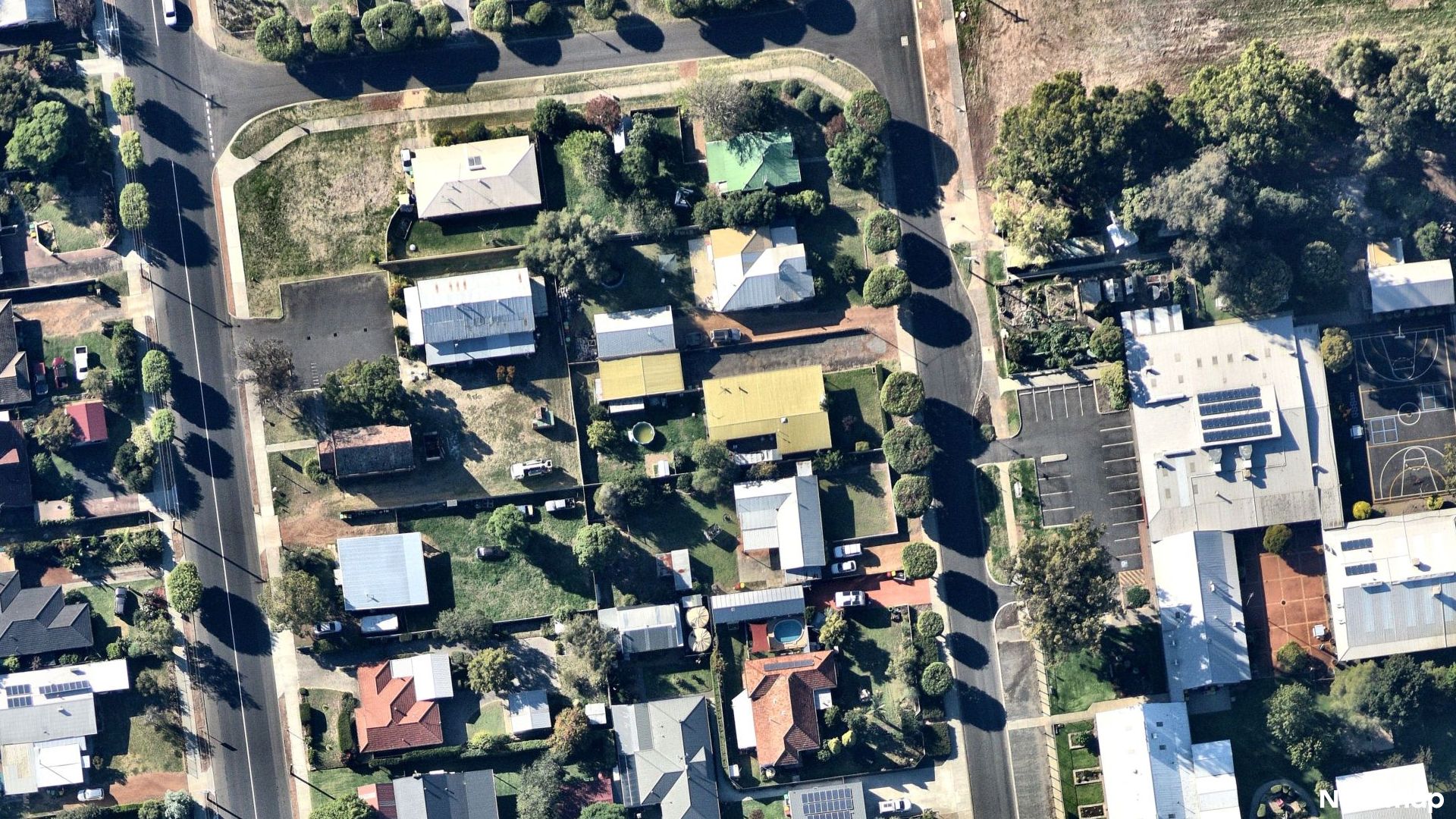Vertical aerial view