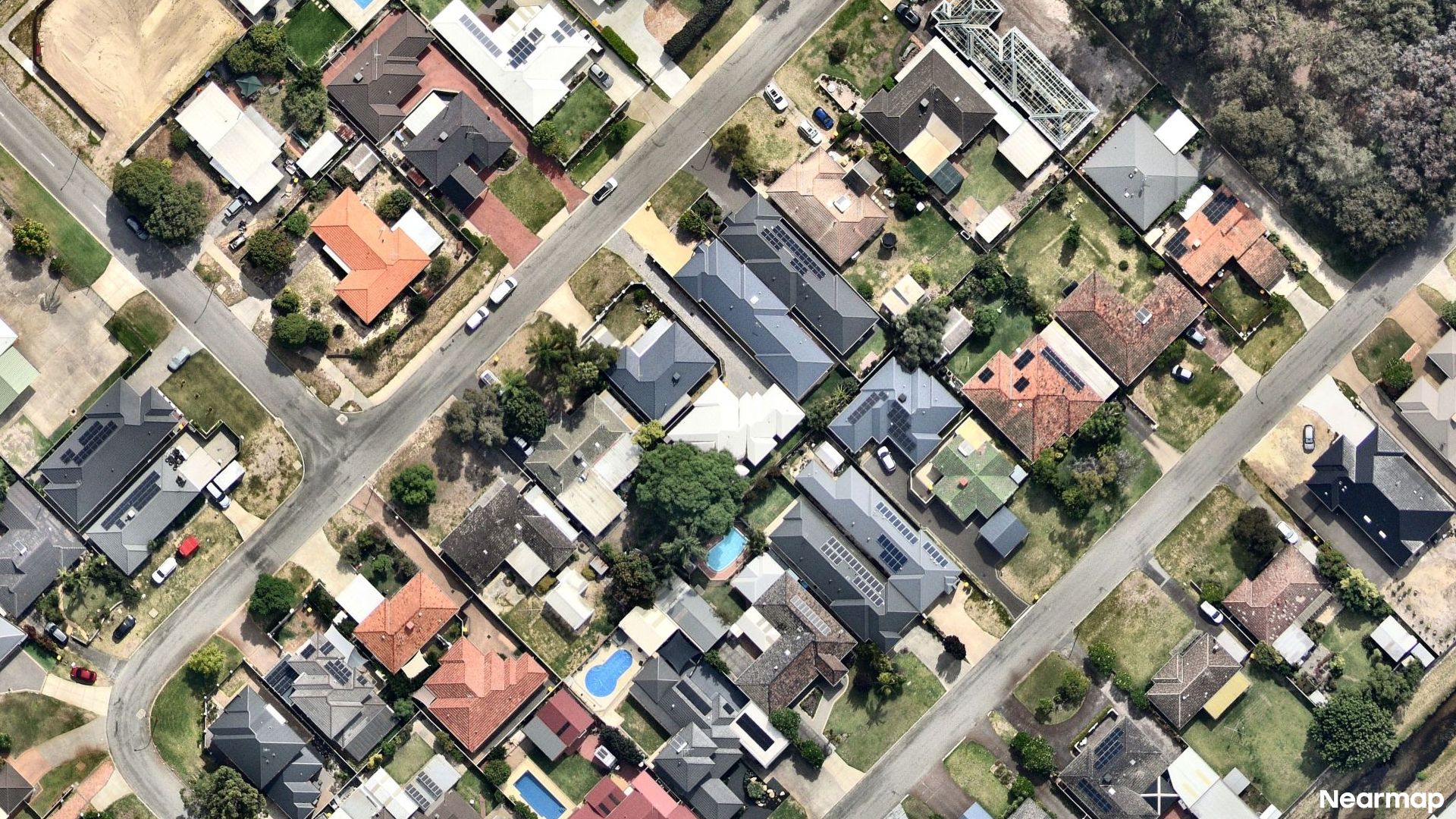 Vertical aerial view