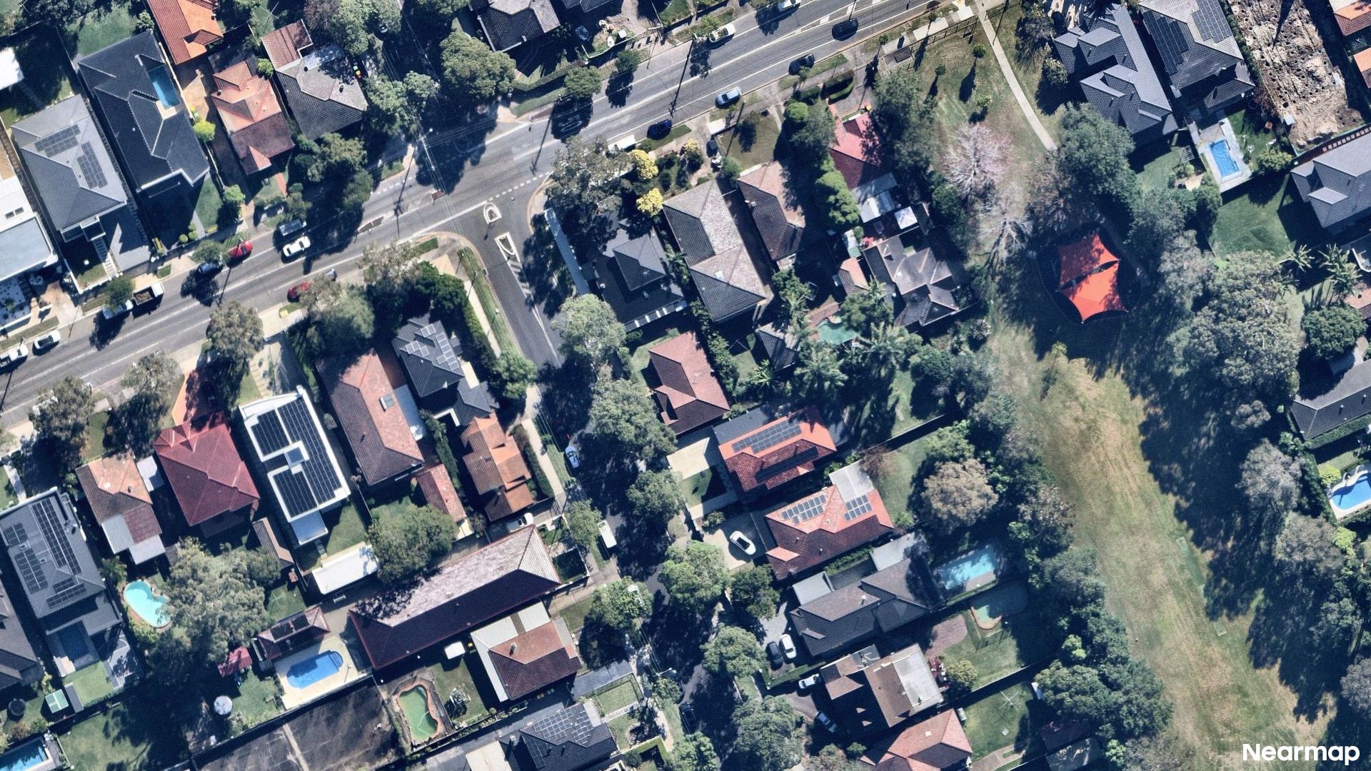 Vertical aerial view