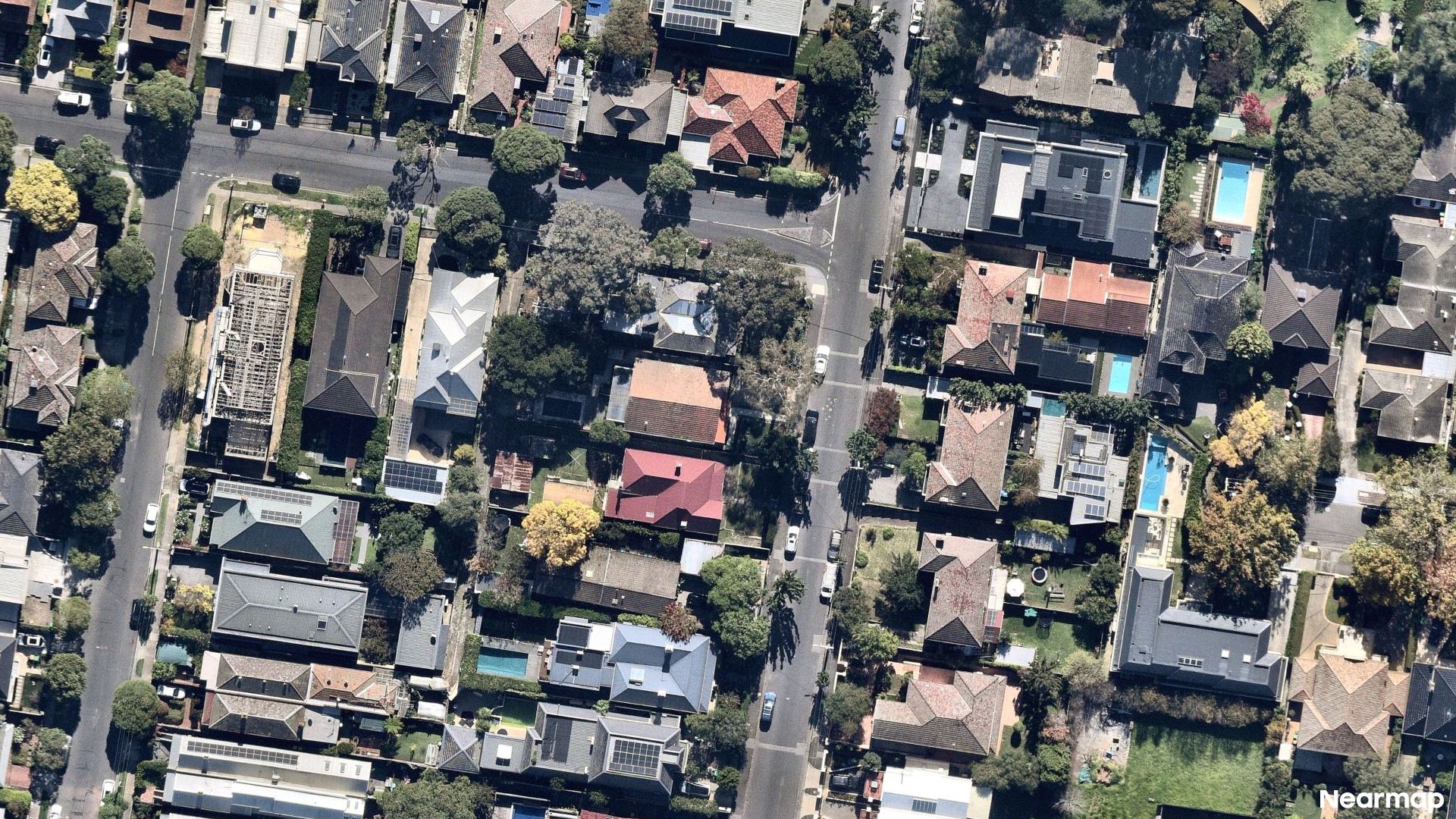 Vertical aerial view
