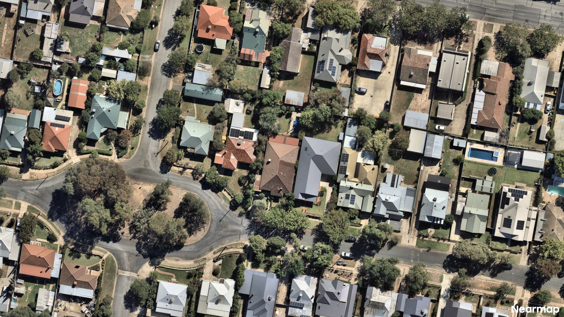 Vertical aerial view