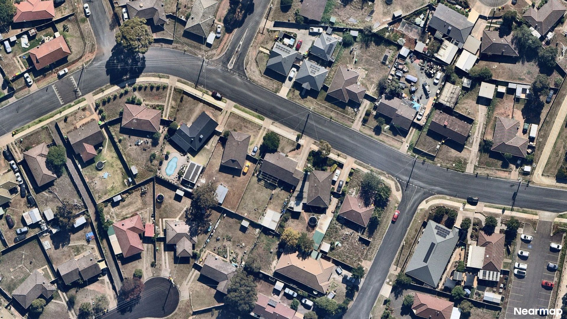Vertical aerial view