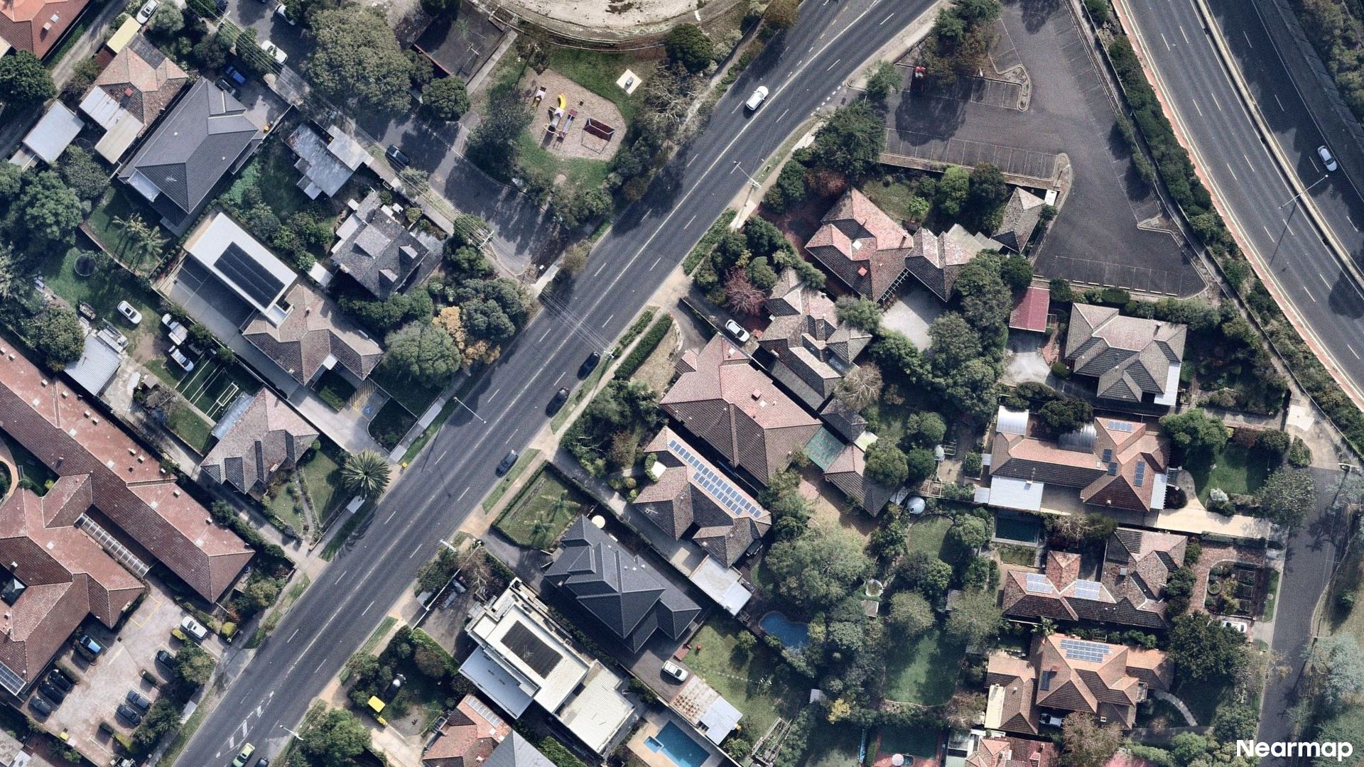 Vertical aerial view