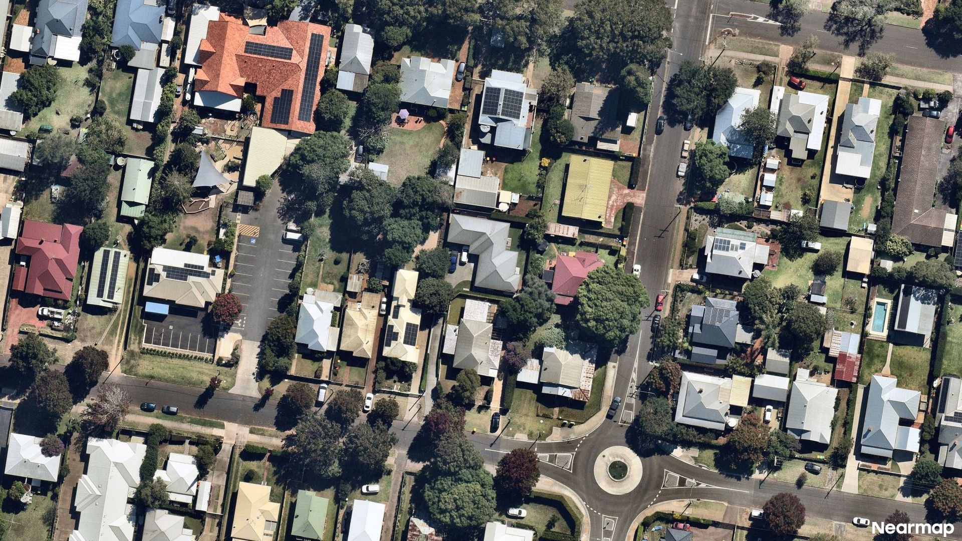Vertical aerial view
