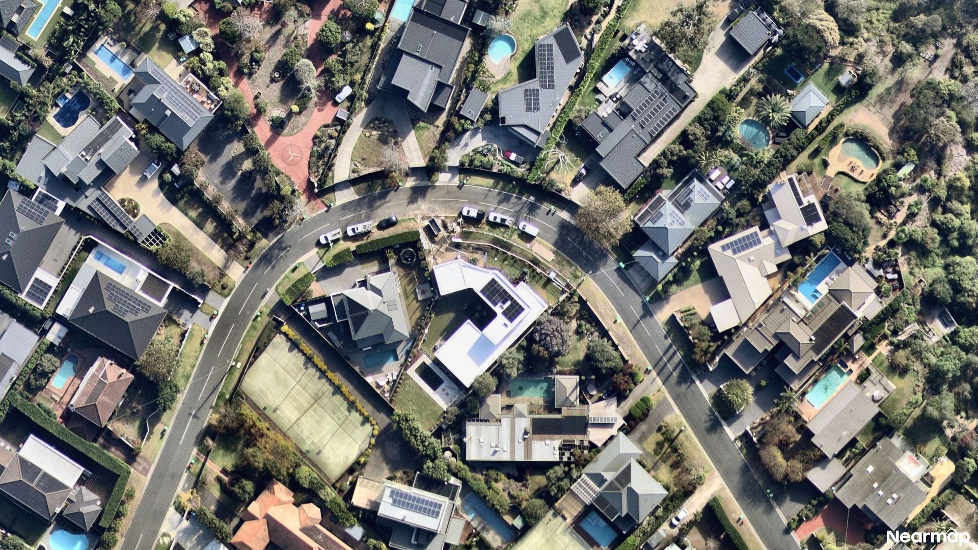 Vertical aerial view