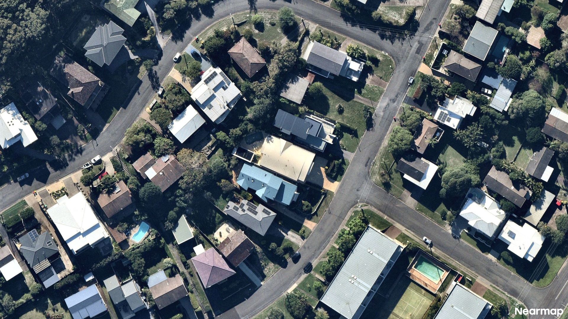 Vertical aerial view