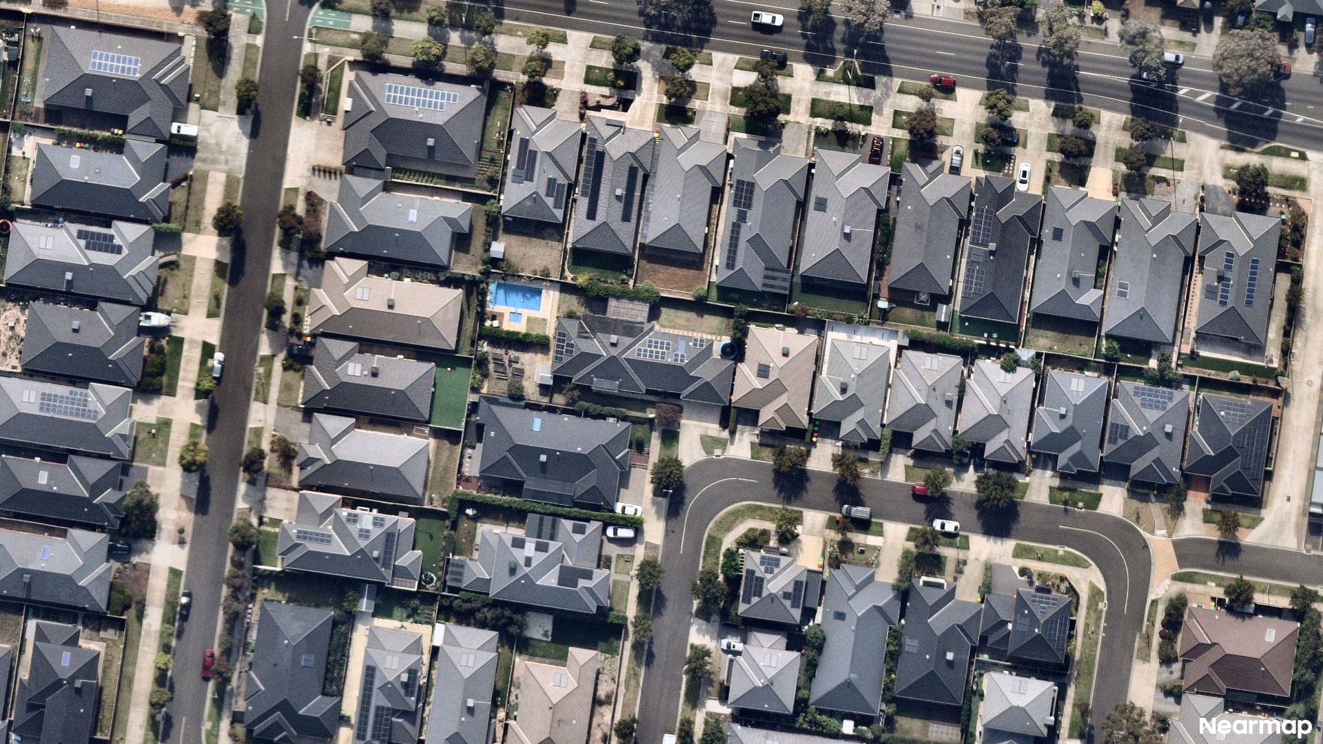 Vertical aerial view