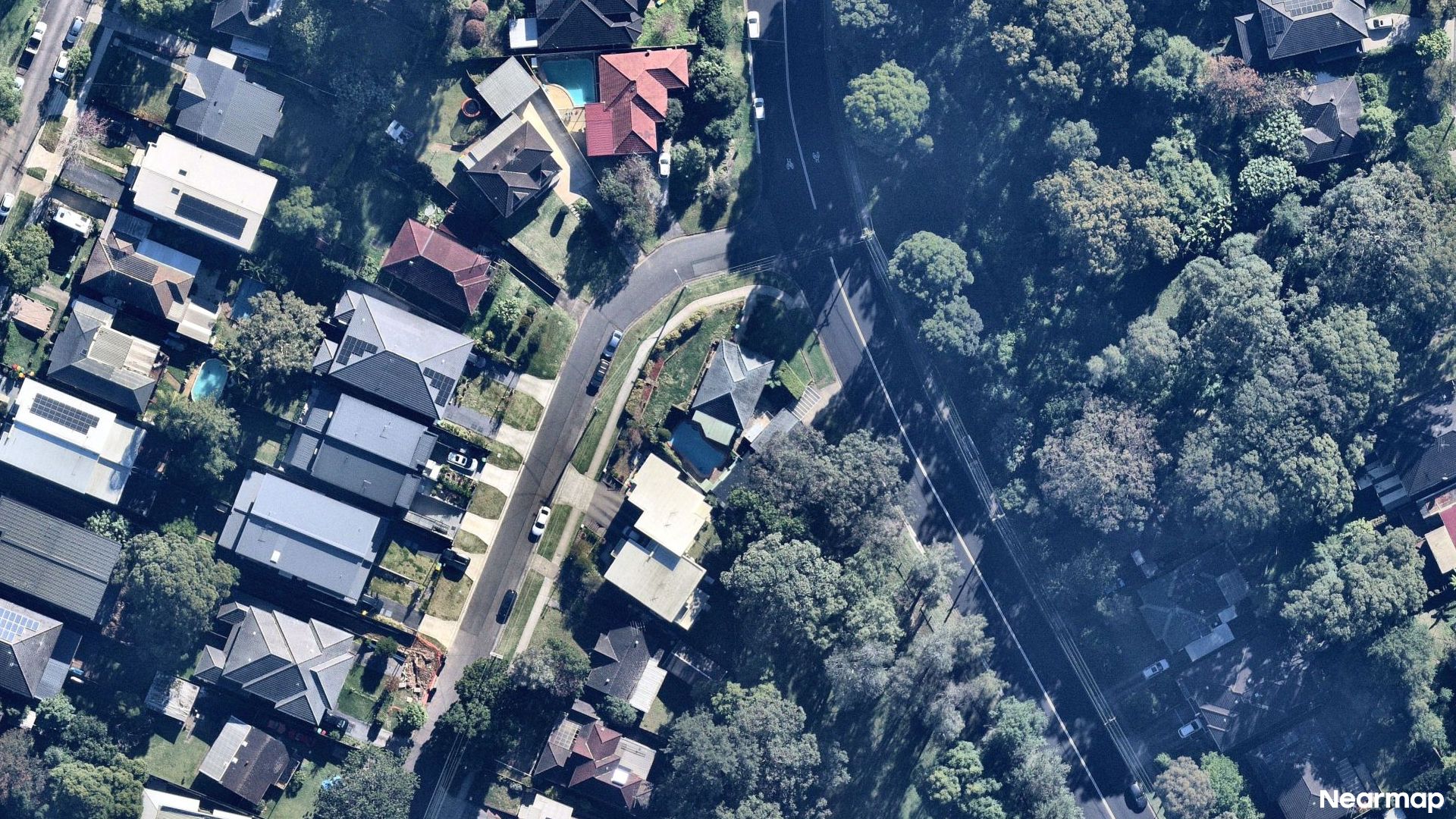 Vertical aerial view