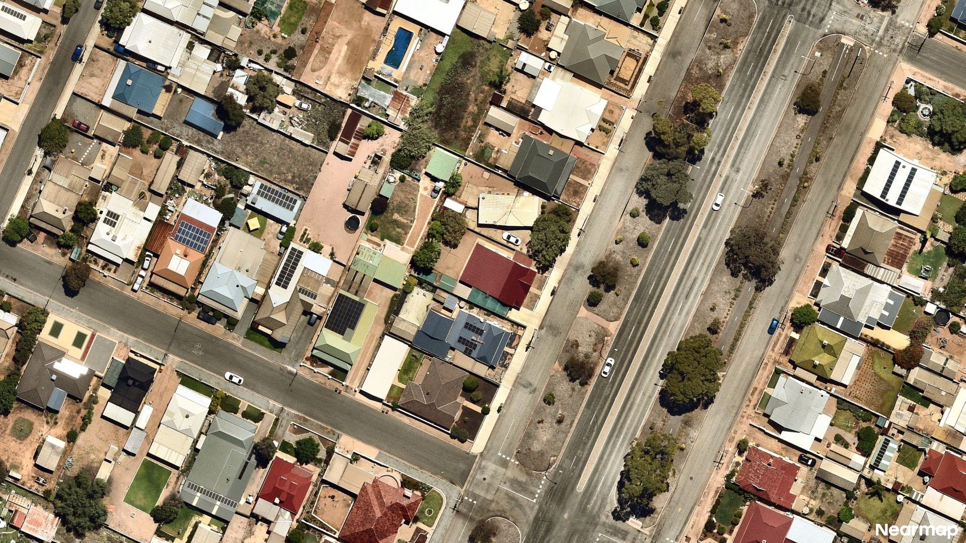 Vertical aerial view