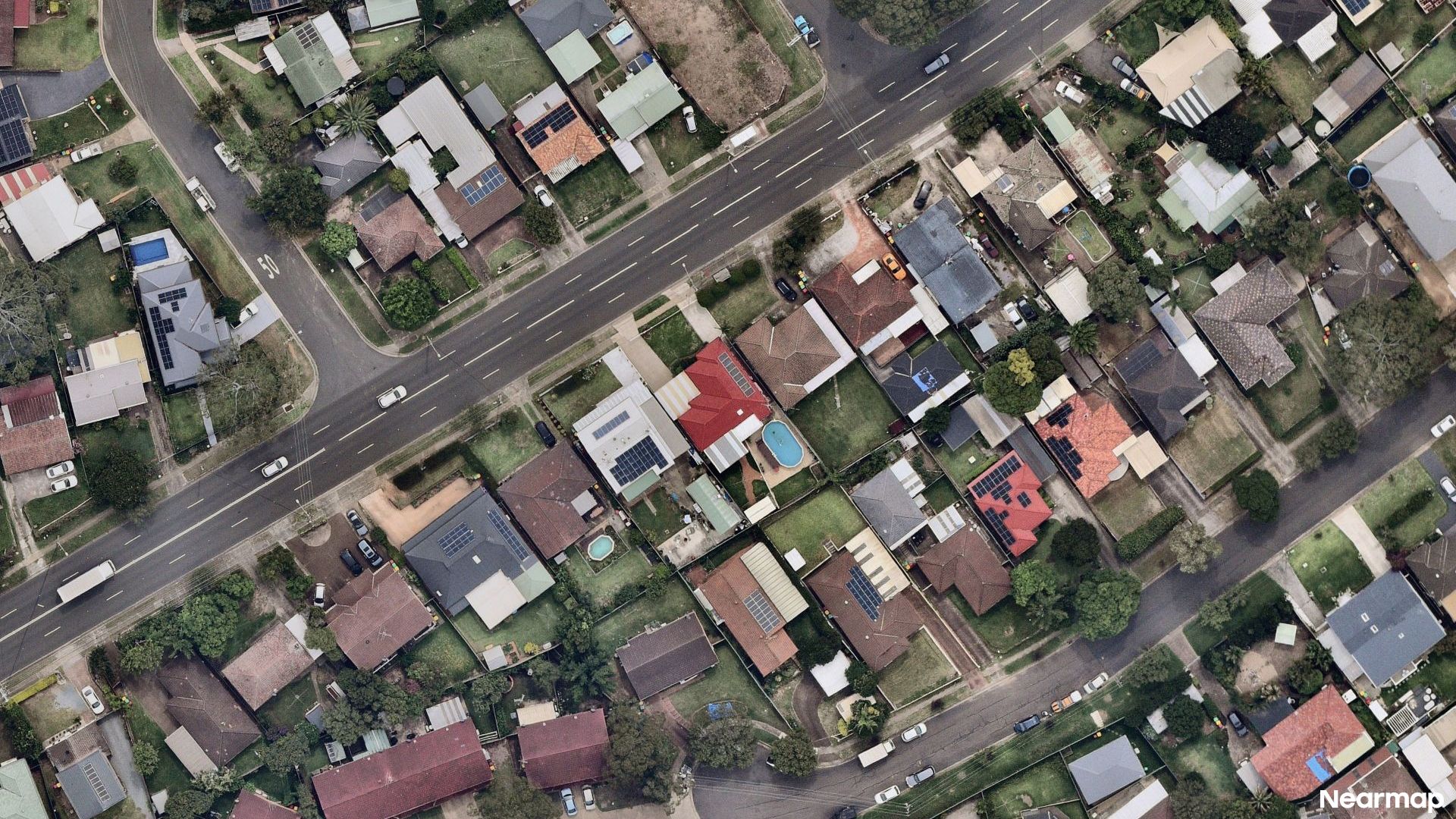 Vertical aerial view
