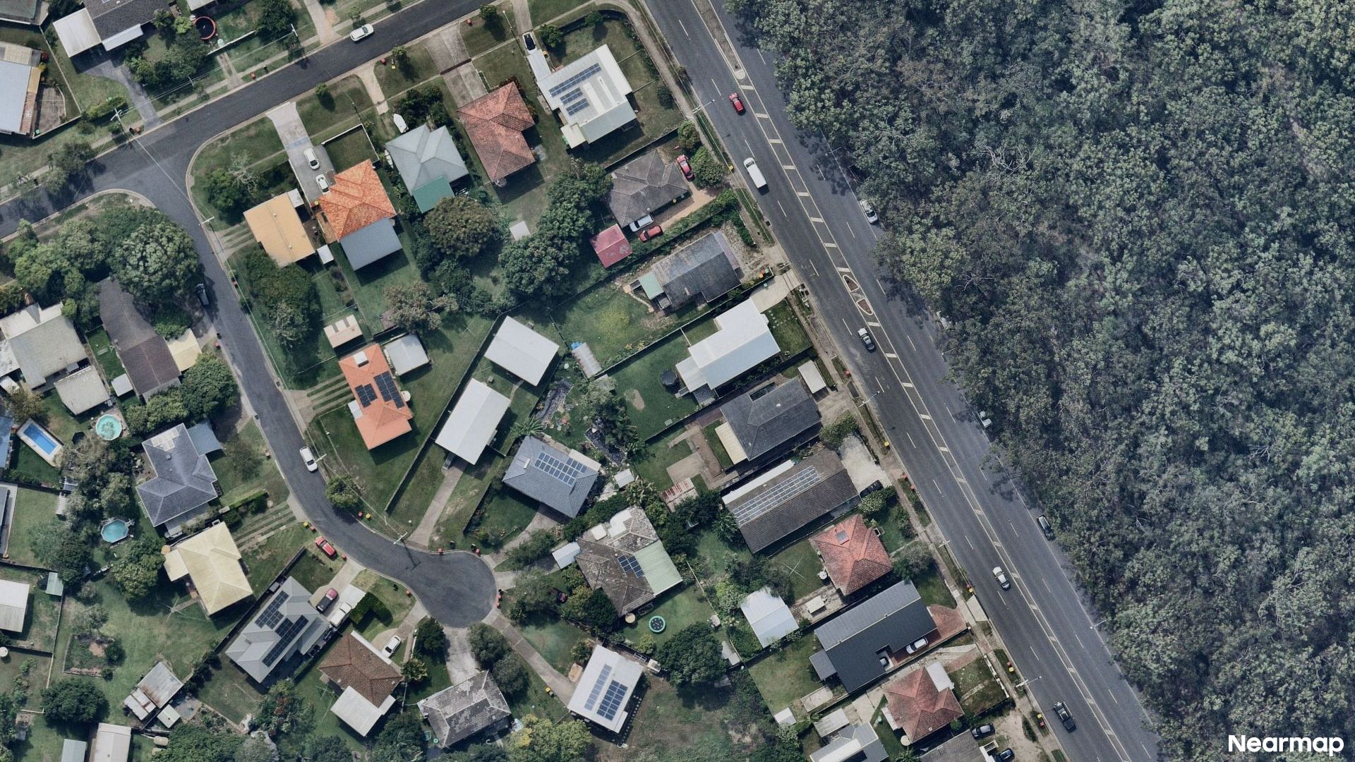 Vertical aerial view