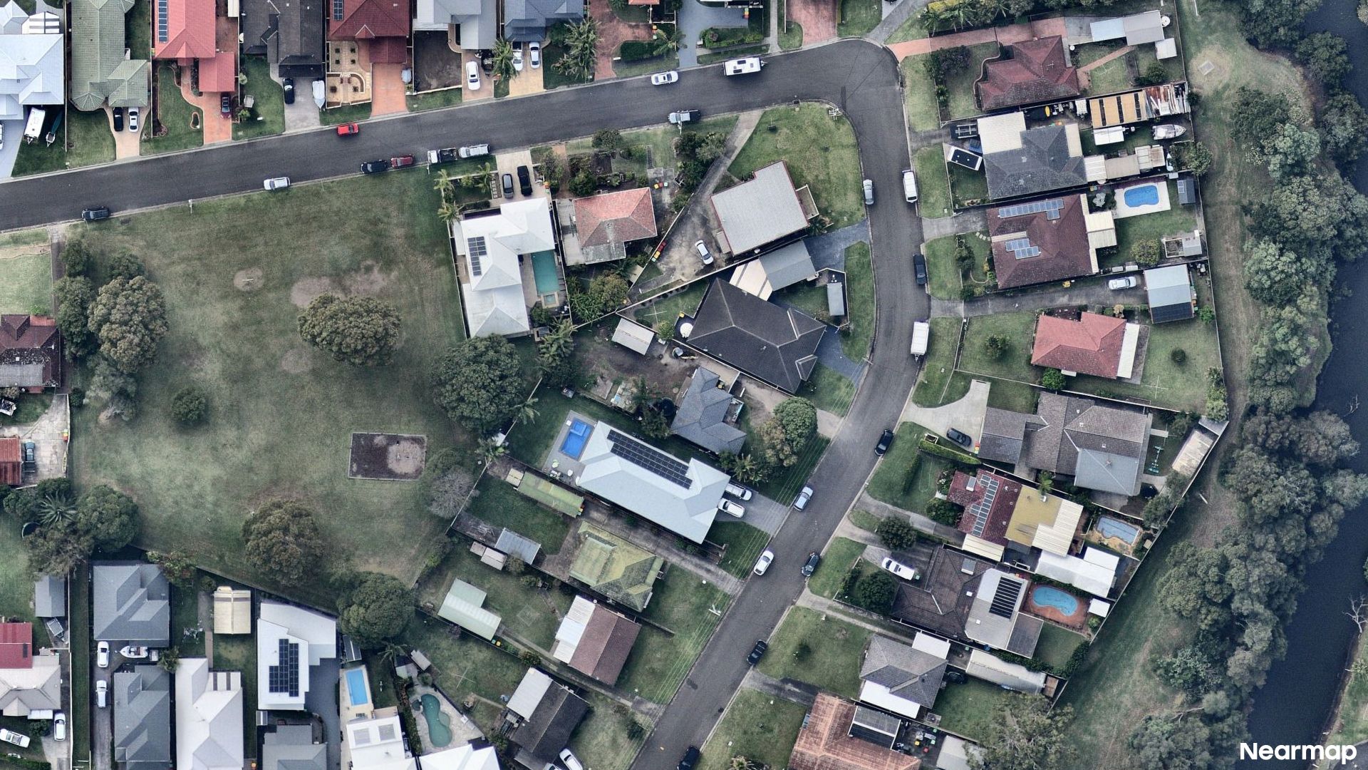 Vertical aerial view