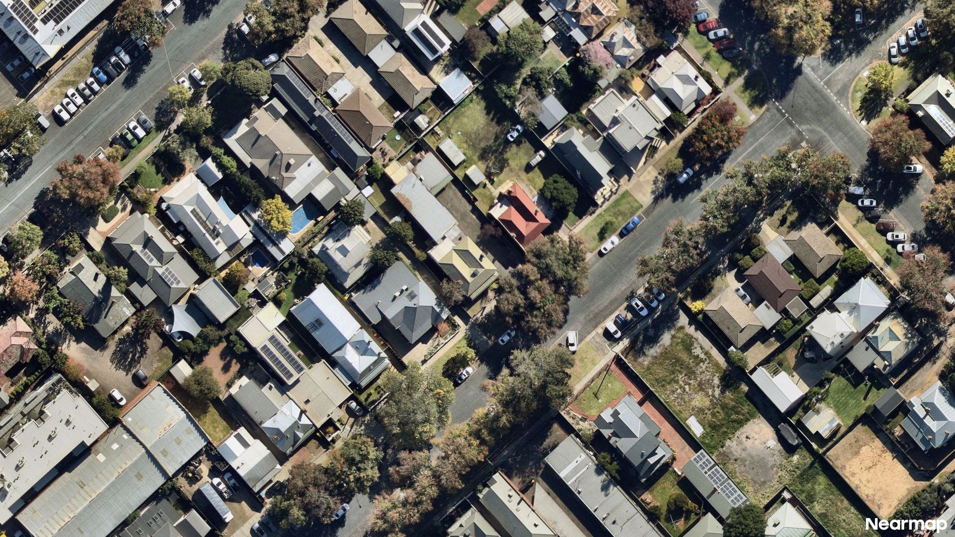 Vertical aerial view