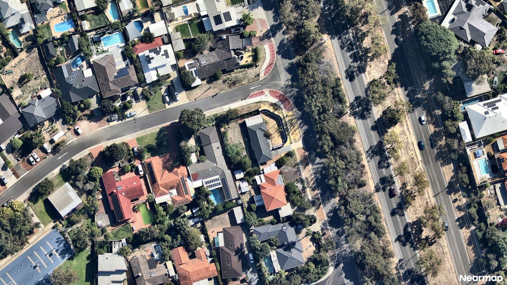 Vertical aerial view