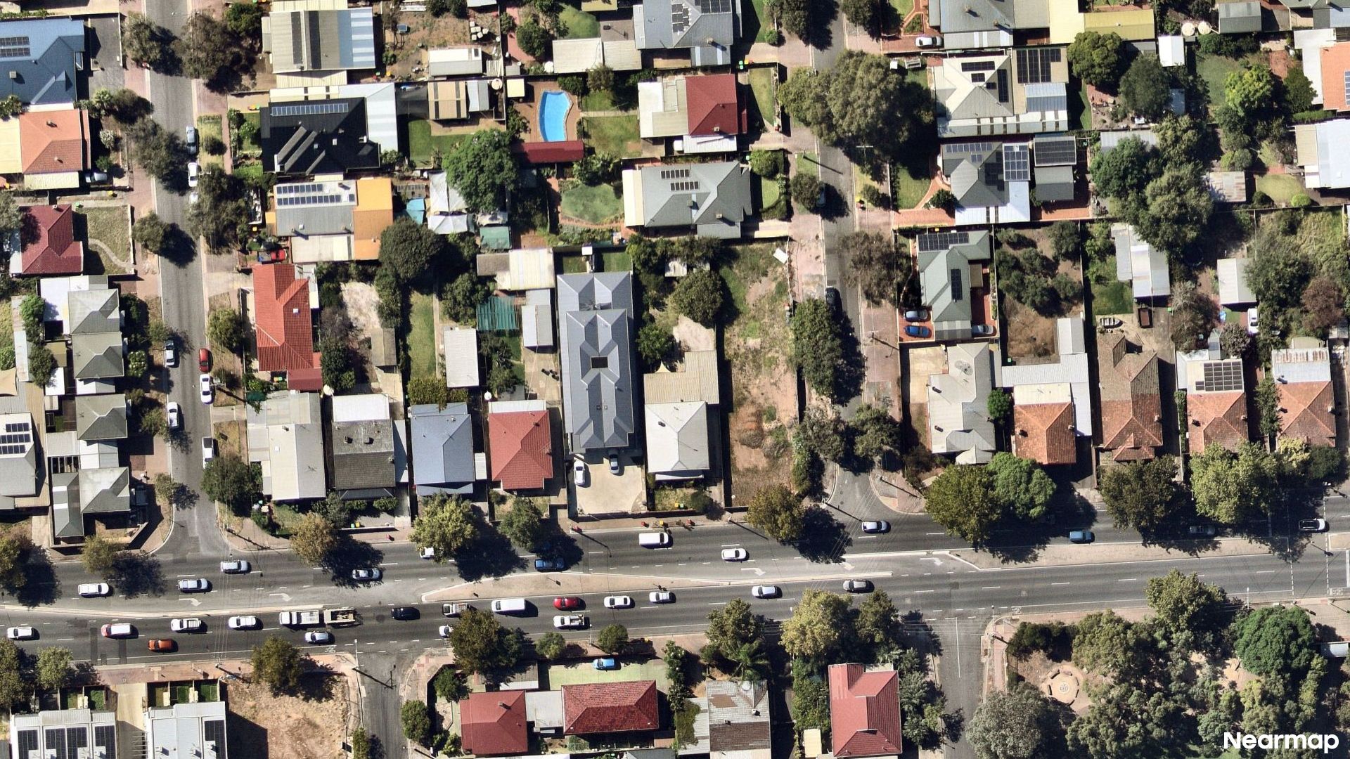 Vertical aerial view