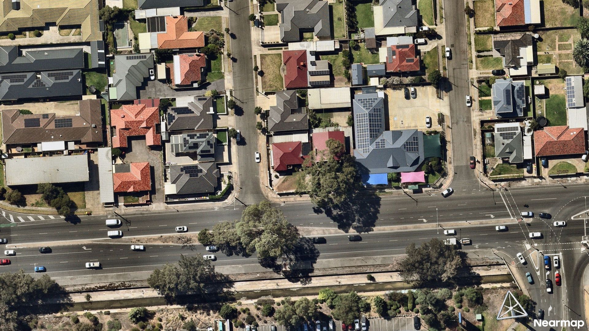 Vertical aerial view