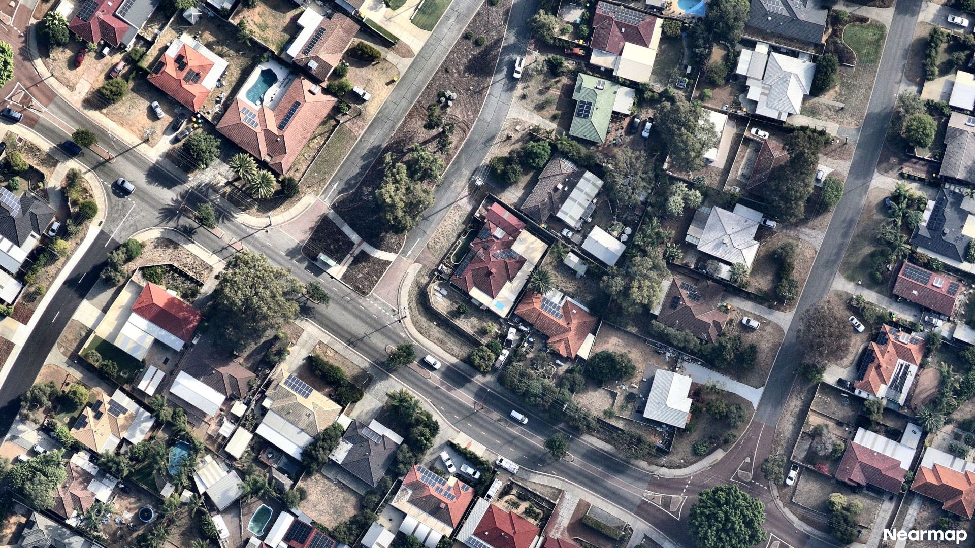Vertical aerial view