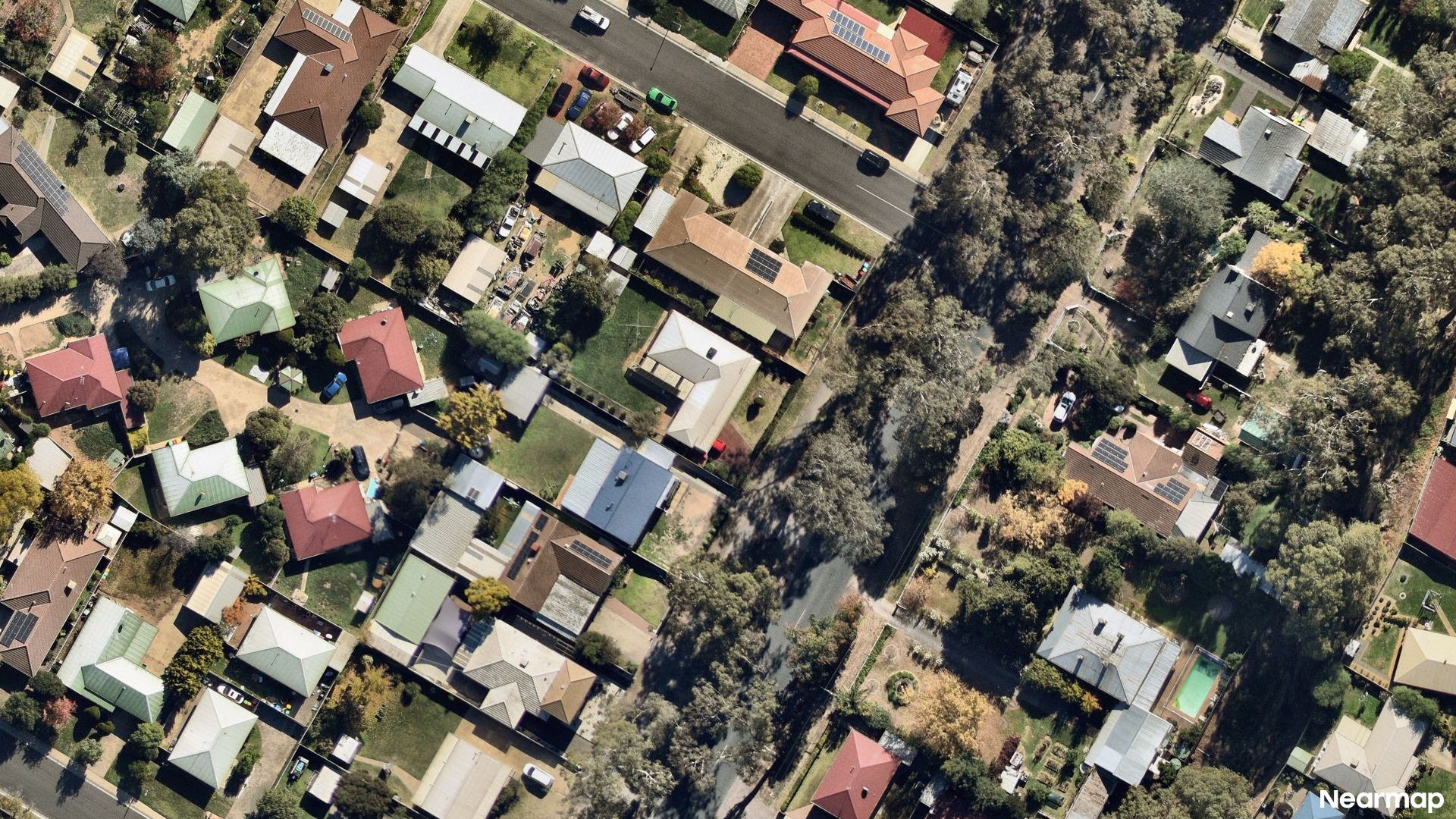 Vertical aerial view