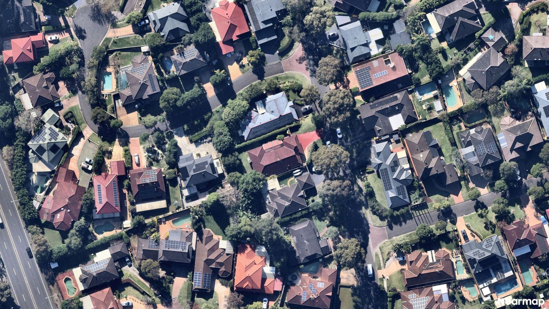 Vertical aerial view