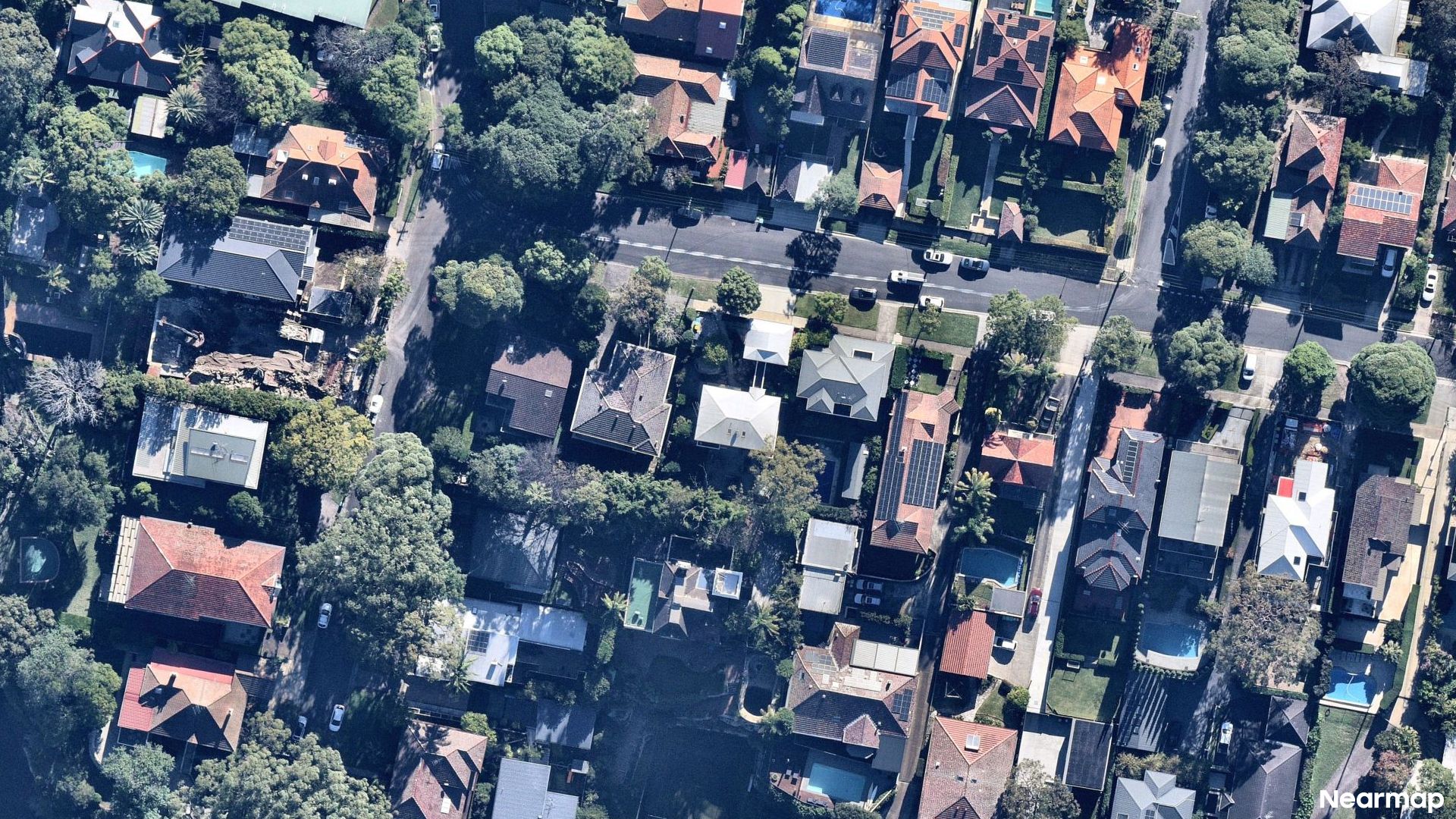 Vertical aerial view