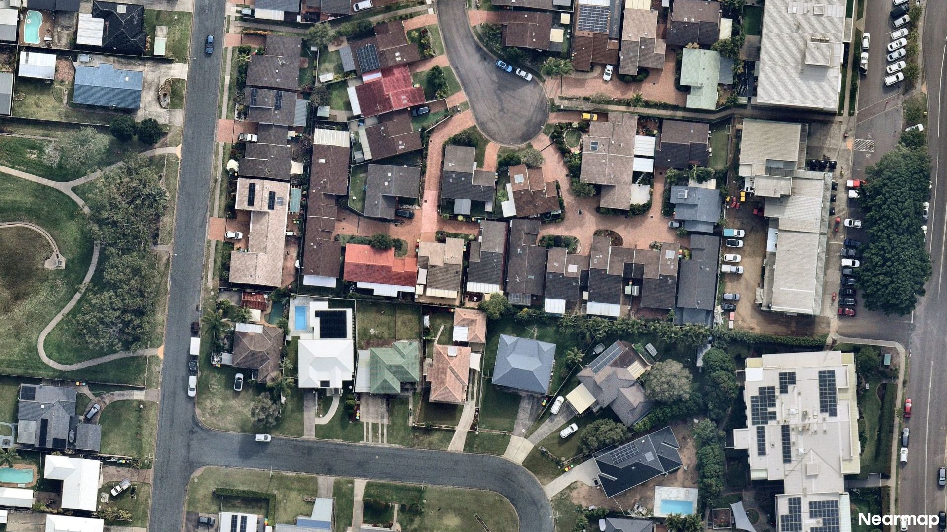 Vertical aerial view