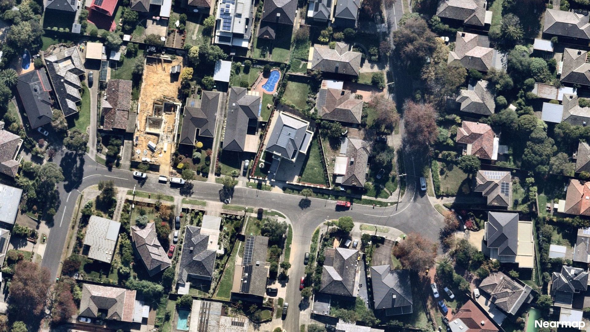 Vertical aerial view