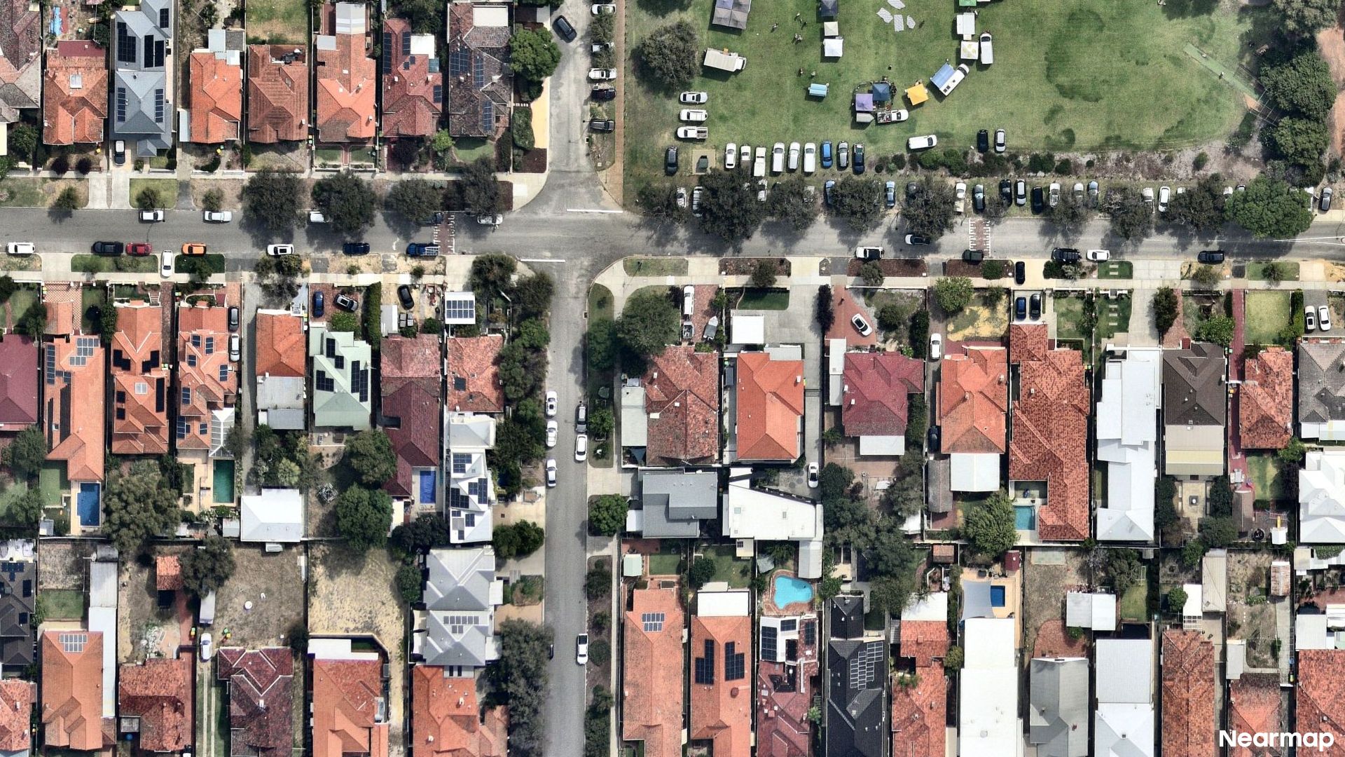 Vertical aerial view