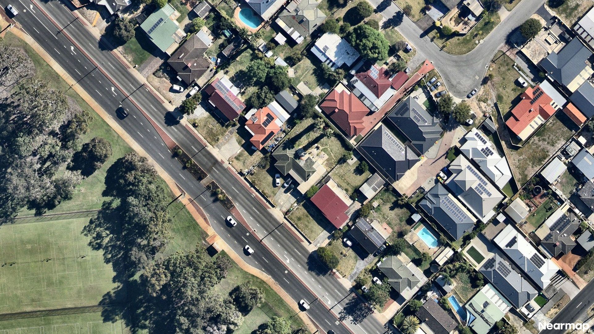 Vertical aerial view