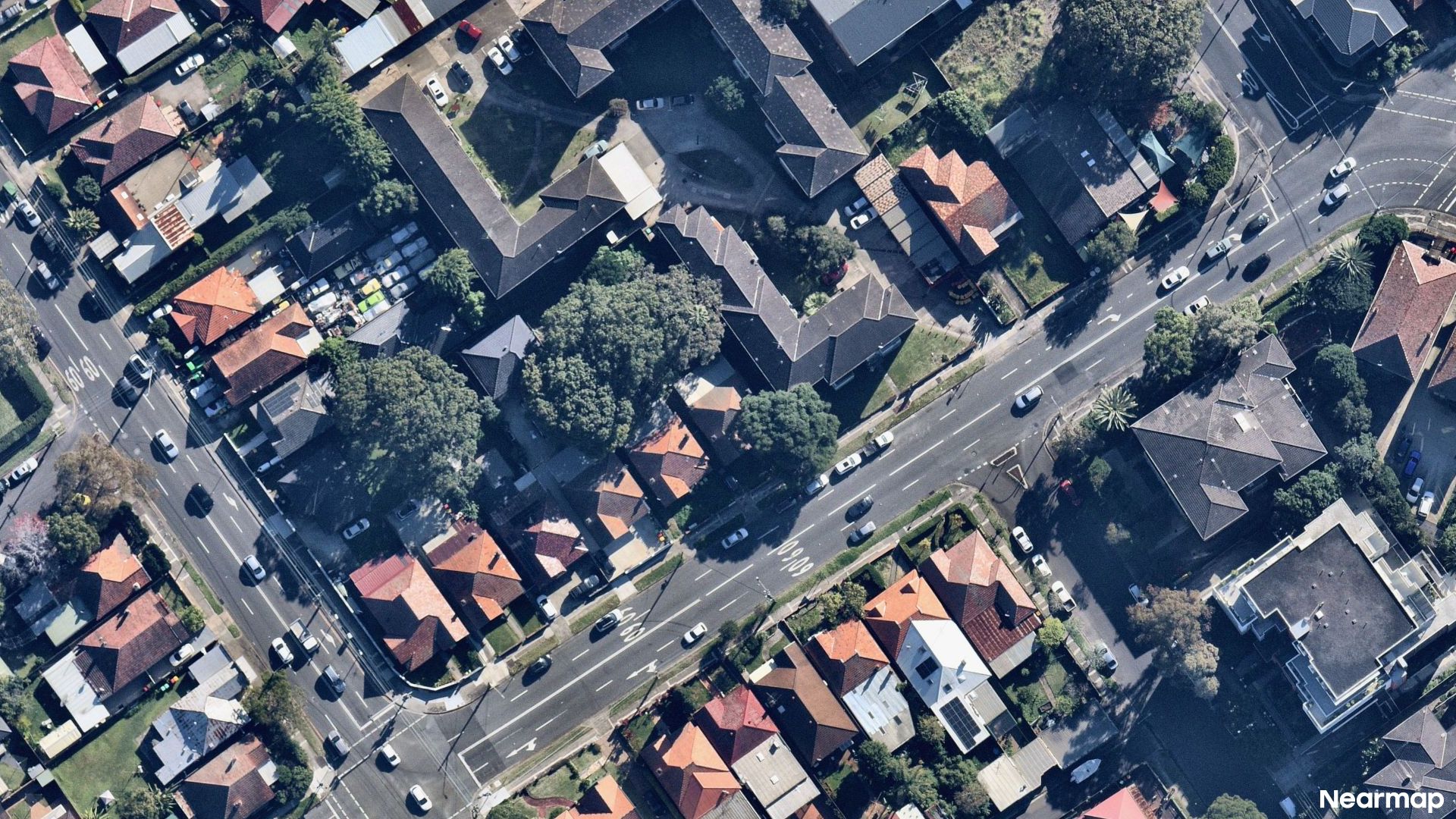 Vertical aerial view