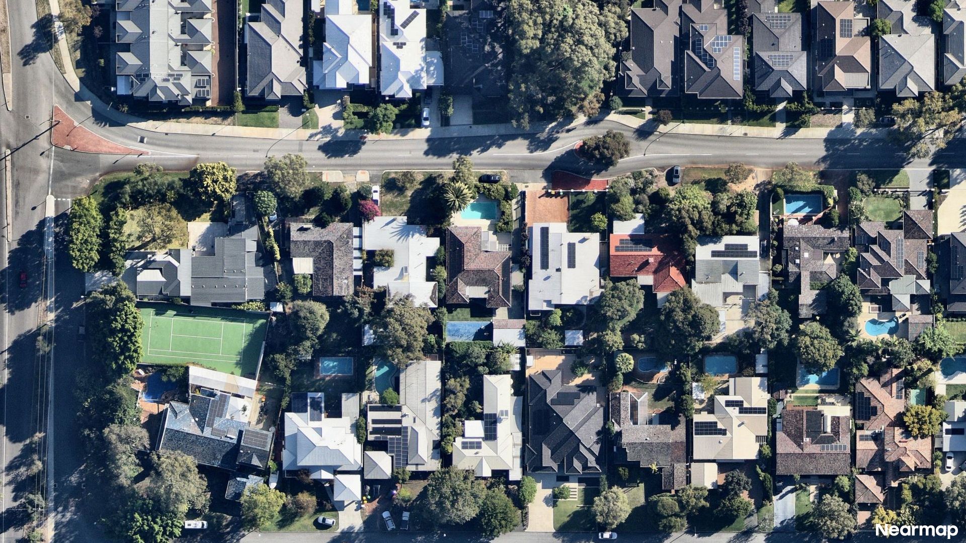Vertical aerial view