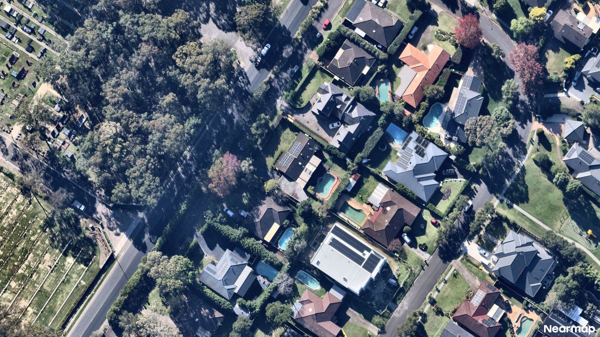 Vertical aerial view