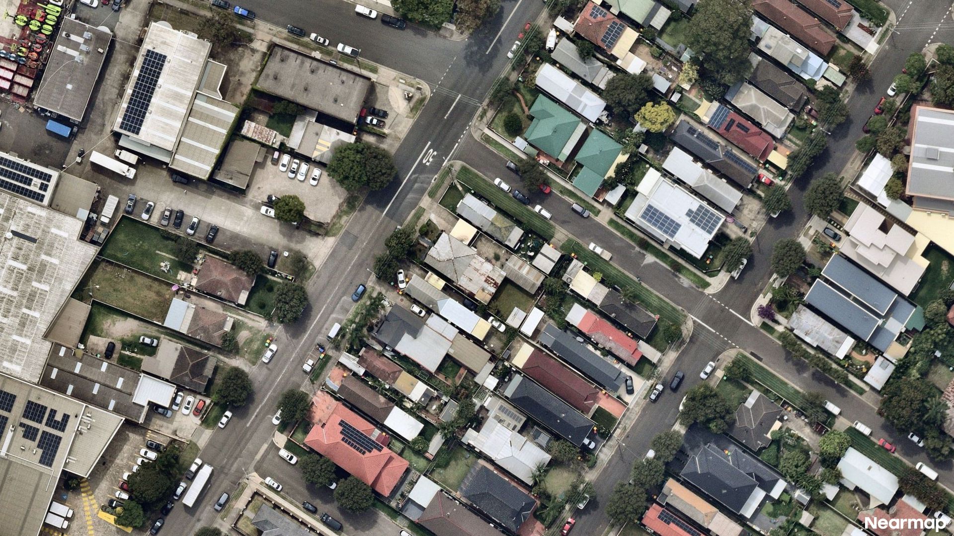 Vertical aerial view