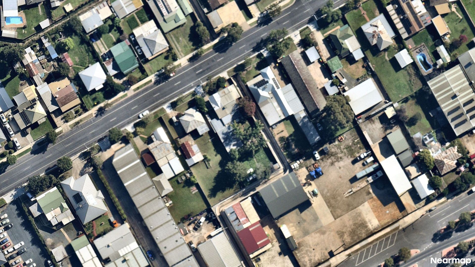 Vertical aerial view