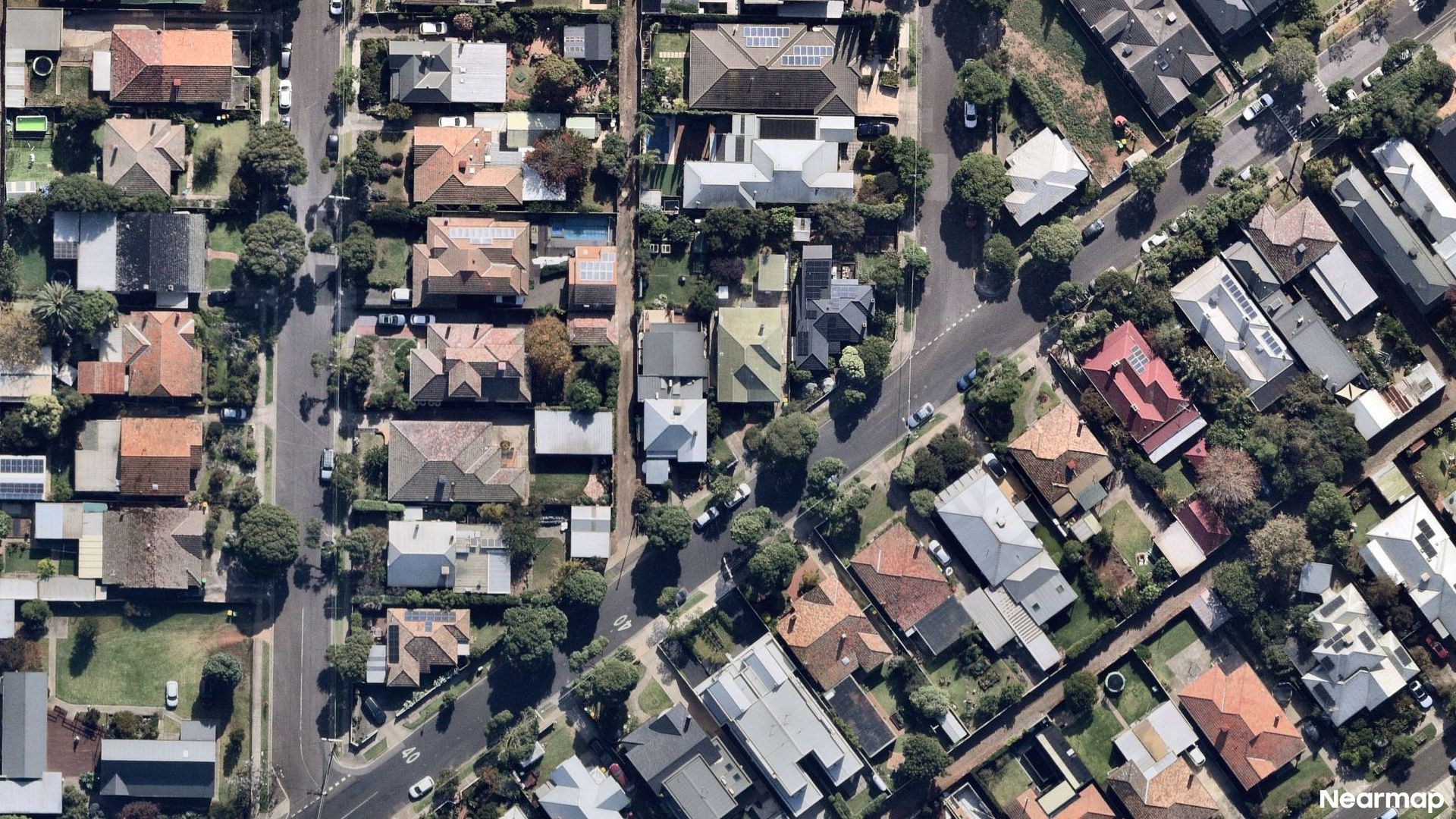 Vertical aerial view