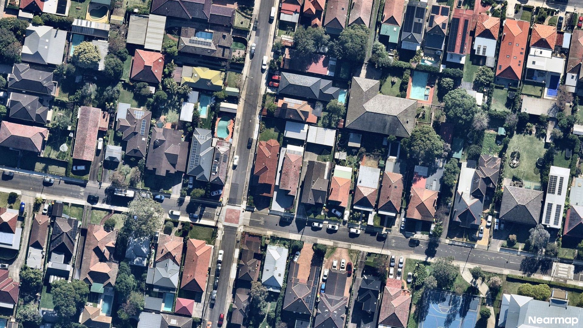 Vertical aerial view