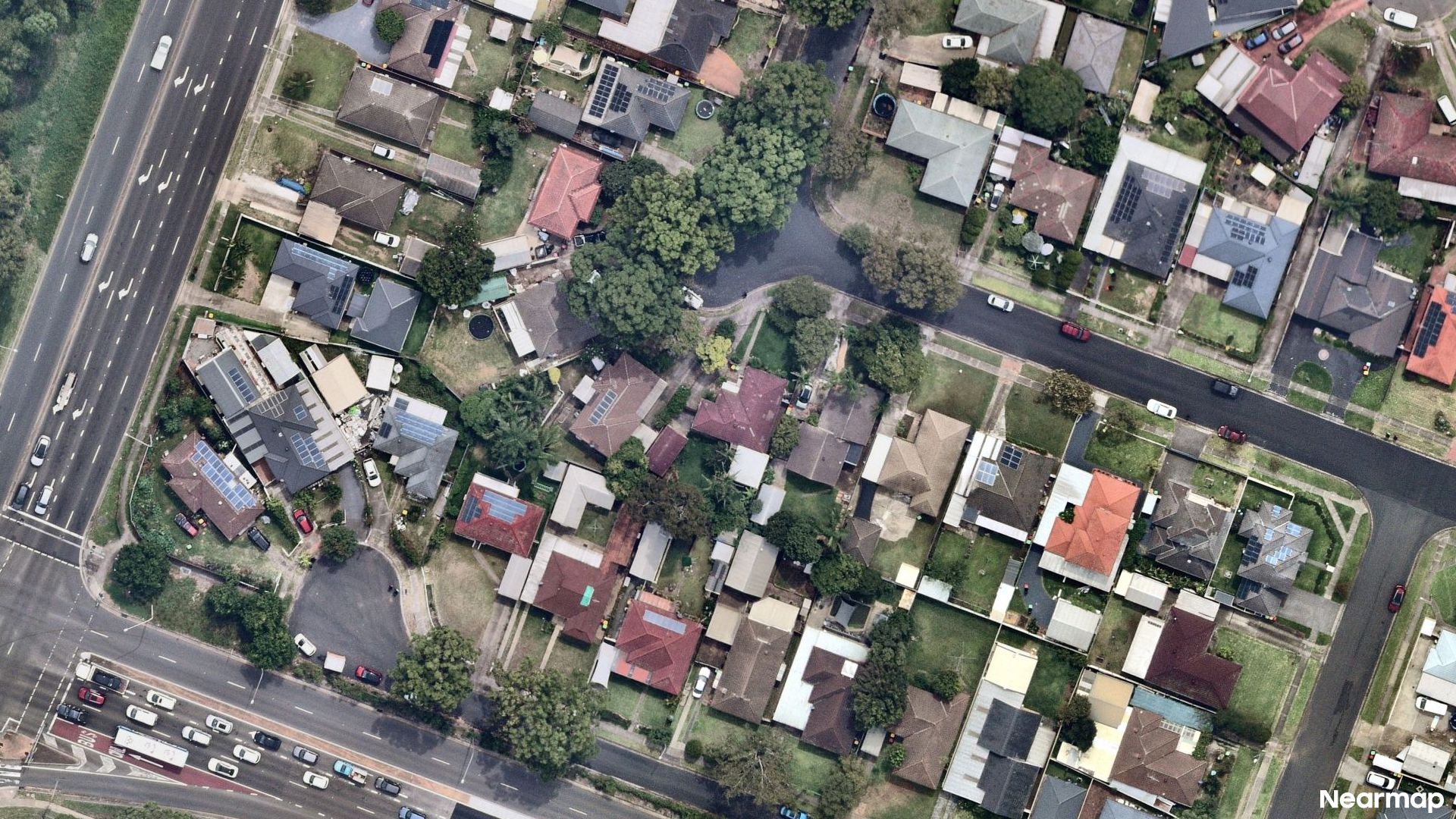 Vertical aerial view