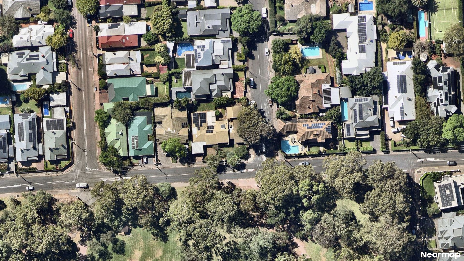 Vertical aerial view